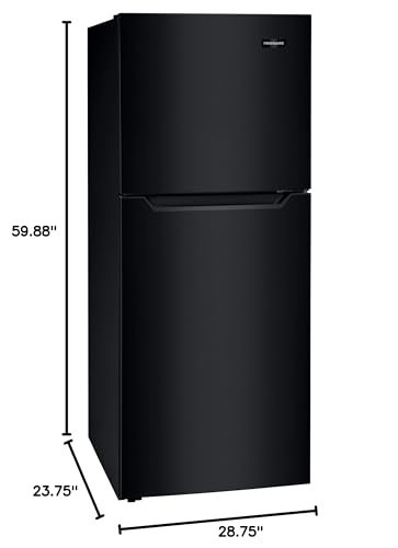 Frigidaire 11.6 Cu. Ft. Compact ADA Top Freezer Refrigerator in Black with Electronic Control Panel, Reversible Door Swing, ENERGY STAR