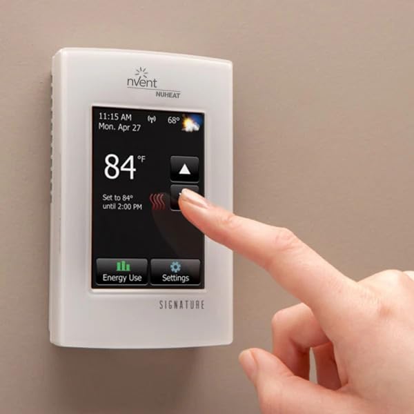 Nuheat Signature Programmable Dual-Voltage Thermostat with WiFi and Touchscreen Interface