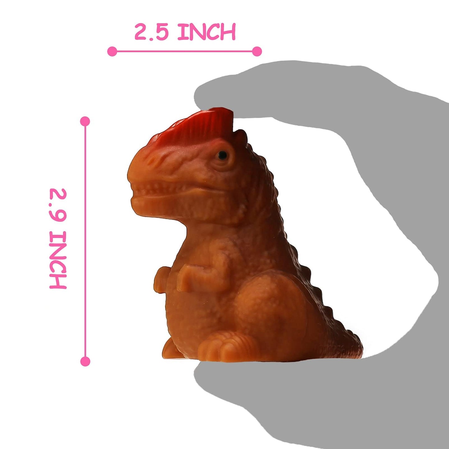 8 Pack Light up No Hole Dinosaur Bath Toy Set, Flashing Color Changing Light in Water, Floating Dino Bathtub Bathroom tub Pool Toy for Baby Infant Kid Toddler Child Boy Girl Preschool in Christmas