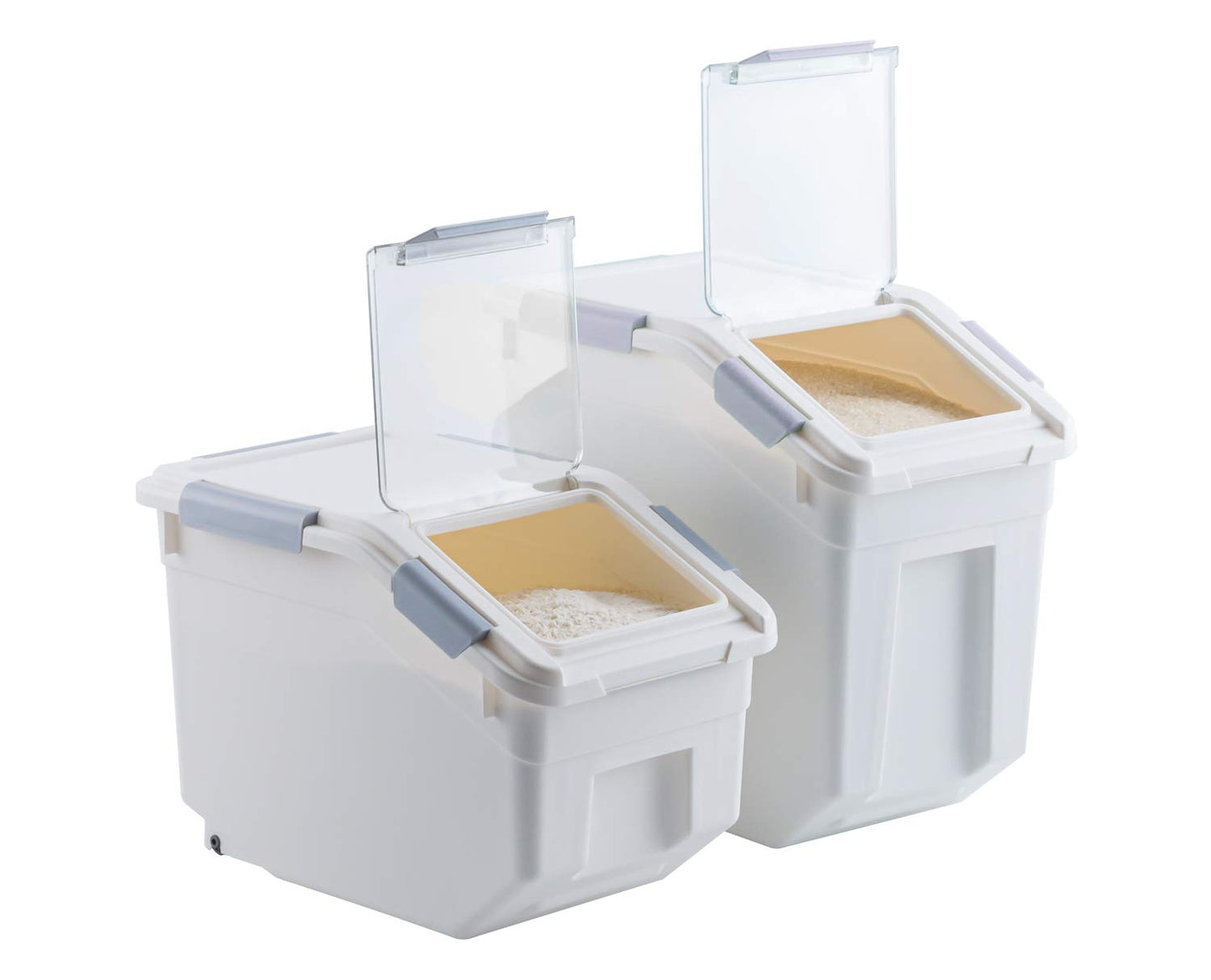 LISM 2 Pack Dog Food Storage Container with Scoop,Large Airtight Pet Dog Food Bin,Container for Dog Treats Rice,Dog Cat Dry Food Bin,Baking Supplies,Flour,Rice,Kitchen Pantry Cereal(10 LB)