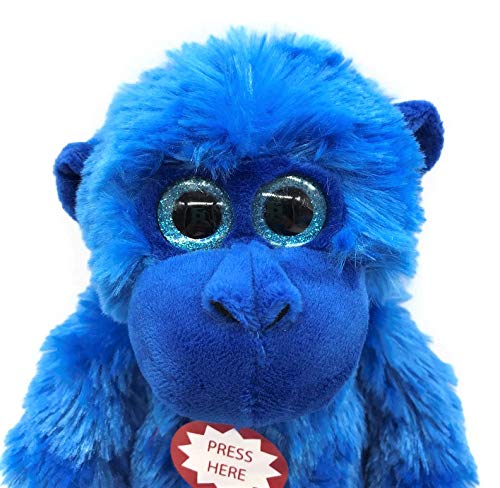 The Petting Zoo Monkey Stuffed Animals, Plush Toys for Girls and Boys, Rainbow of Colors-20 Inches (Blue)