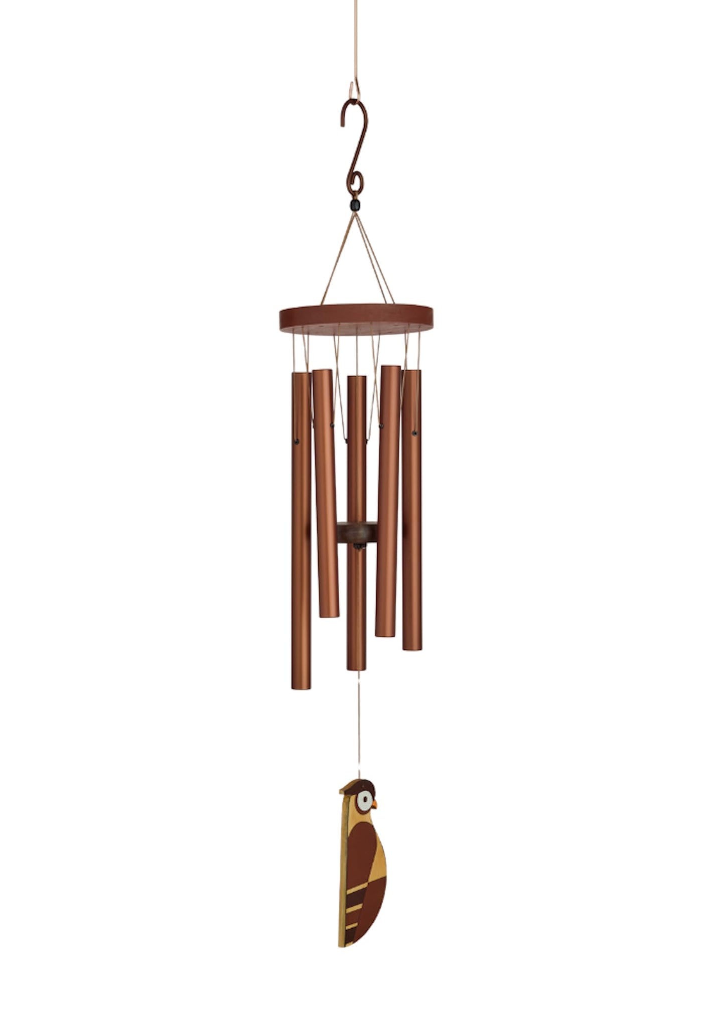 Red Carpet Studios Windchime Avian Echoes Garden Decor Precision-Tuned Aluminum Wind Chimes, 36" Long, Owl