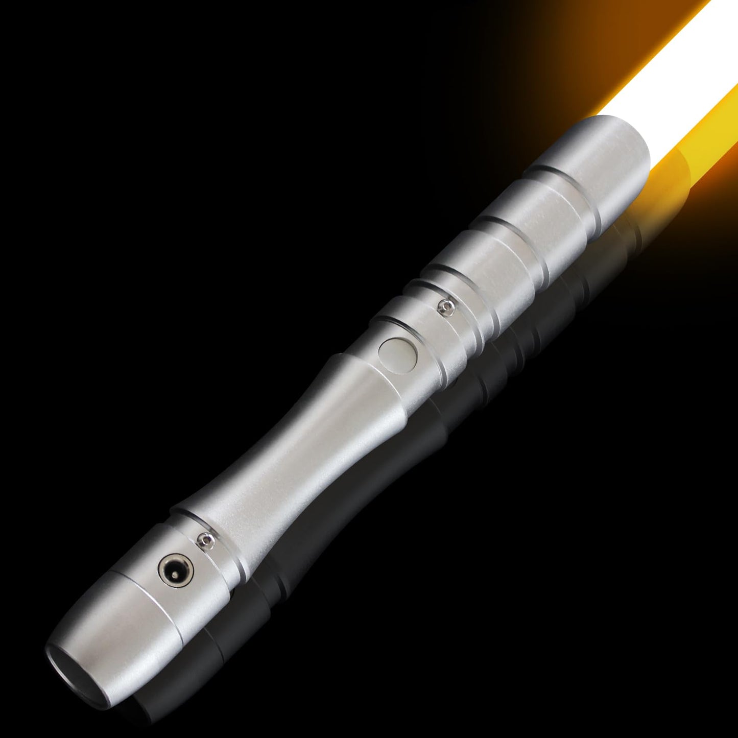 YDDSABER 38.3inch Lightsaber,Metal Duel Light Sabers,4 Sound Fonts,USB Rechargeable Light Swords with Loud Sound,Swing, Blaster,Adults Kids Cosplay Props Birthday Xmas Gift(Orange)