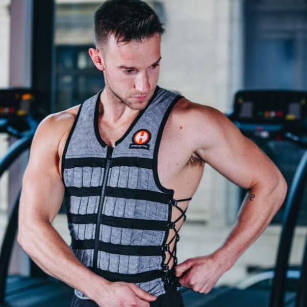 HYPERWEAR Hyper Vest PRO Weighted Vest Small – 20 lb Included – Heather Gray