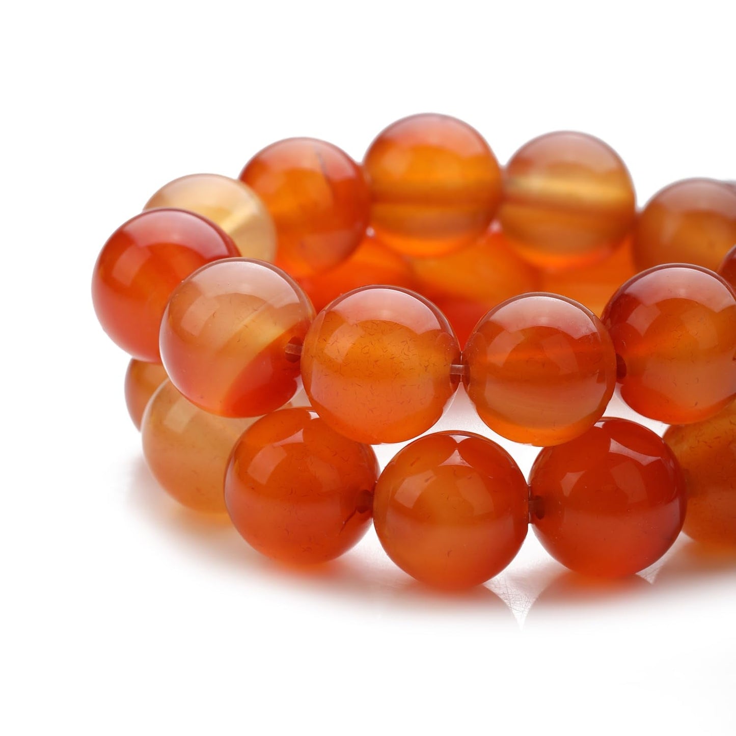 Zenkeeper 108Pcs Natural Jade Orange Agate Spacer Loose Beads Bulk with Holes Handcrafted for DIY Bracelets Jewelry Making Crafts Supplies