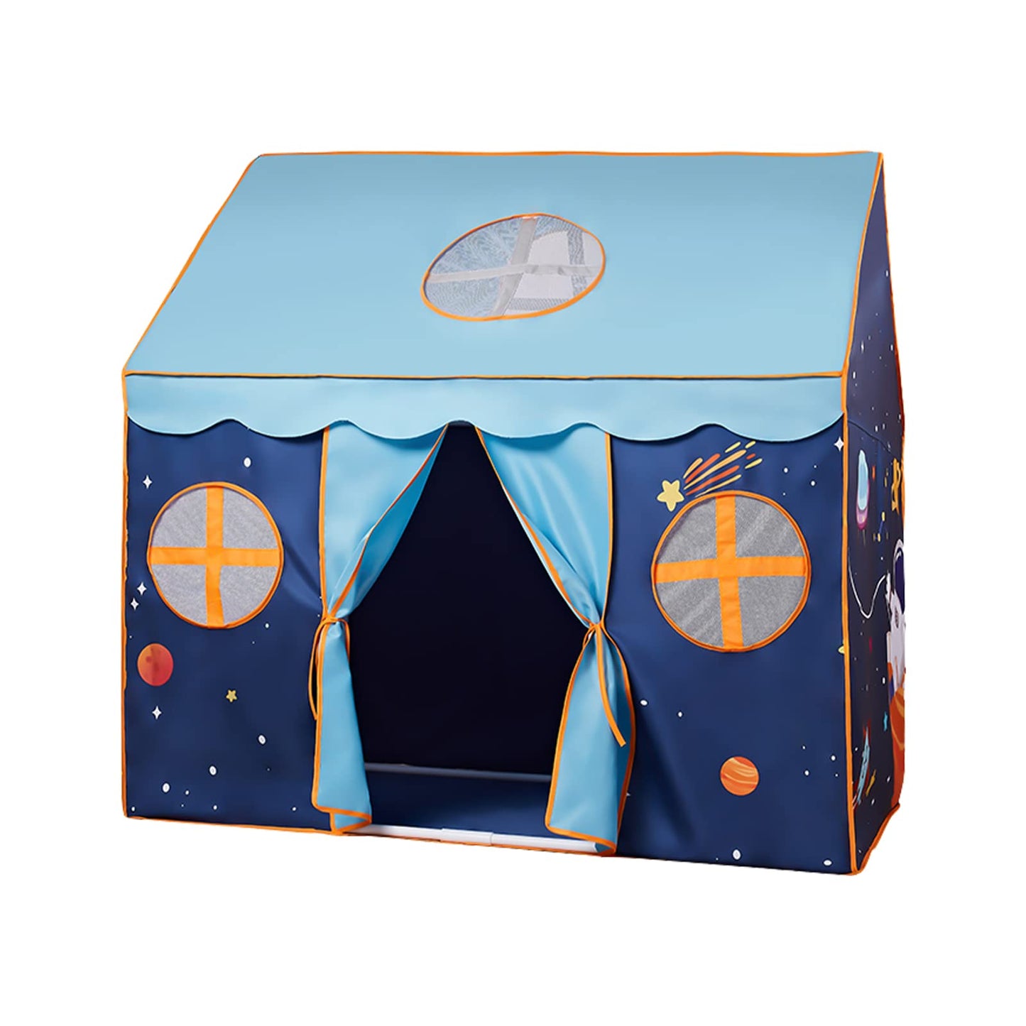 TTLOJ Gift for Christmas Outer Space Style Play Tents for Boys Girls, Large Playhouse Castle Toy for Toddler Play House, Teepee Tent Indoor Outdoor (Ball Lights NOT Included