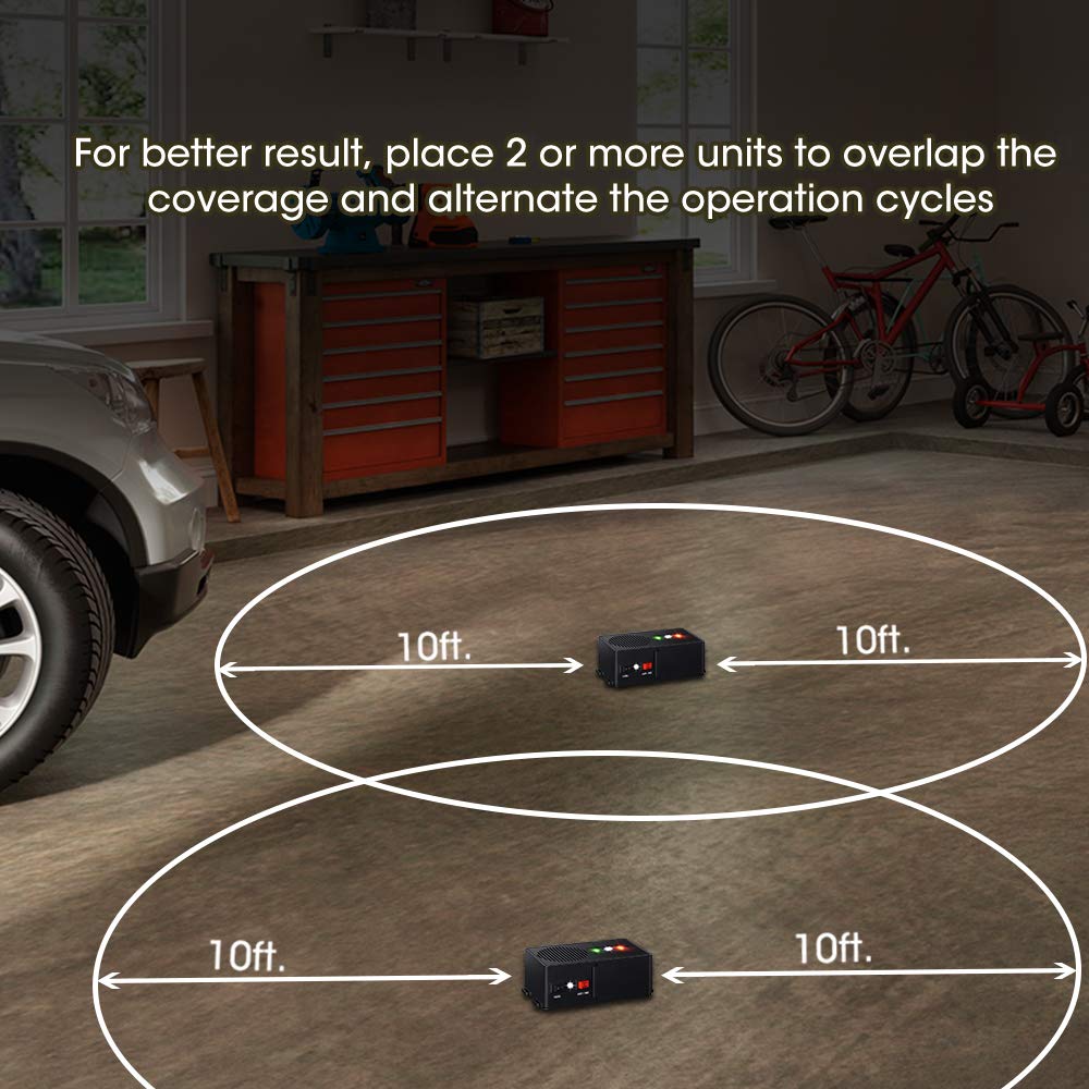 Under Hood Animal Car Repeller Battery Operated Rodent Electronic Repellent Ultra Sonic Rat Strobe Light Mouse Repelling Device for Pest in Car 2 Pack