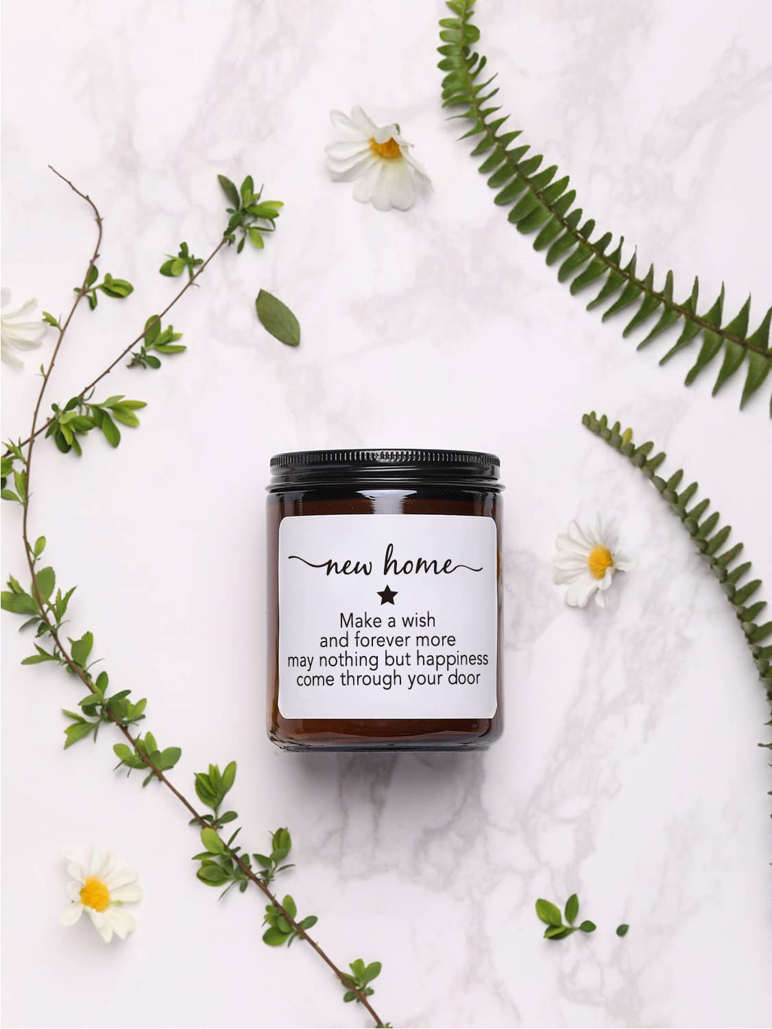 House Warming Gifts New Home,New Home Candle,Gifts for Women,House Warming Gift for Women and Men,Gift for Home Buyers,New Homeowner,Sandalwood & Rose Scented Candle,7oz