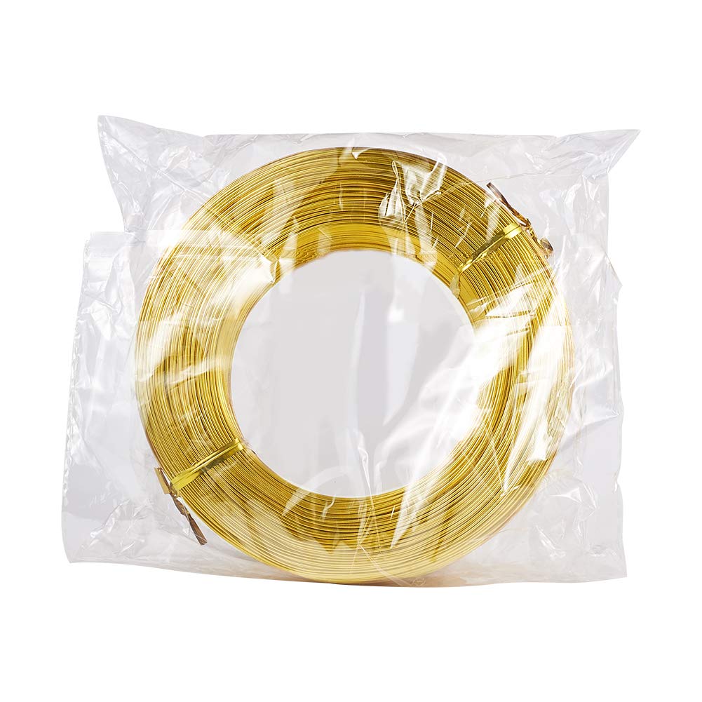 Cheriswelry 980 Feet 20 Gauge Gold Aluminum Wire Bendable Metal Craft Wire Flexible Soft Jewelry Beading Wire 0.8mm for Sculpting Armature Artistic Floral Garden Wrapping DIY Craft