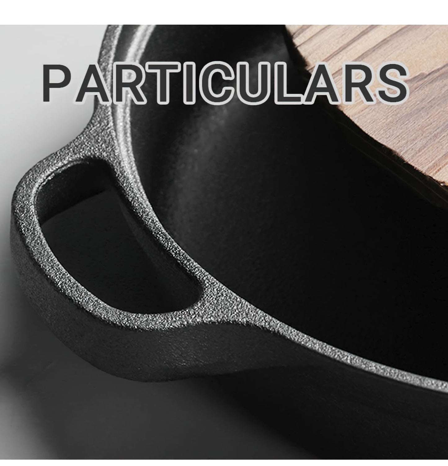 LI-GELISI Deepened flat-bottom cast iron frying pan, double-handle thickened uncoated old-fashioned iron pot, pancake and steak frying household multi-purpose large iron pot (25 inch)