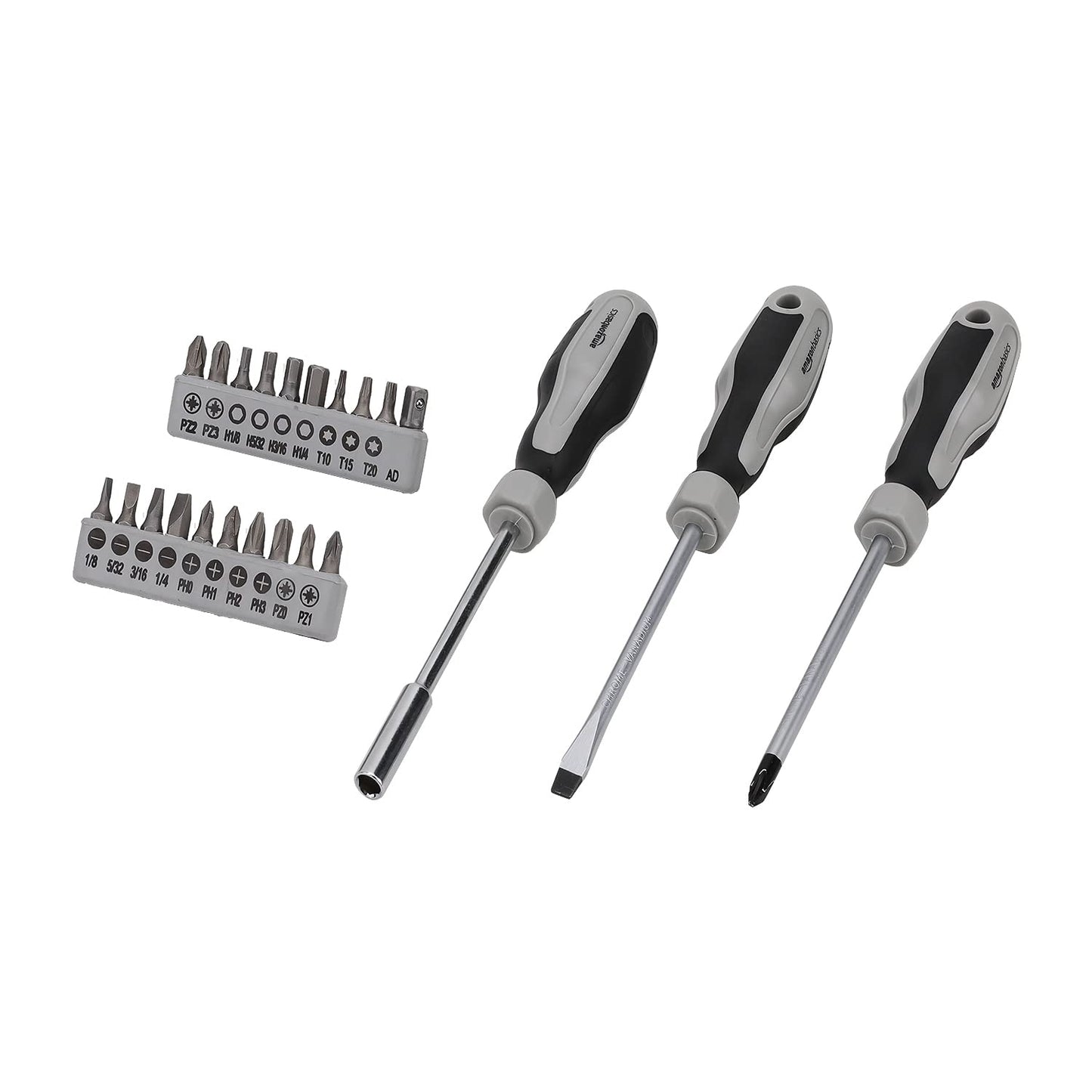 Amazon Basics 173-Piece General Household Hand Tool Set with Storage Case, Portable Tool Kit for Home Maintenance and Everyday Repairs