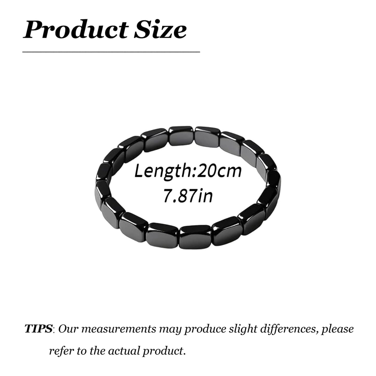 Long tiantian Hematite Bracelet Men Hemios Hematite Hemys Black Beaded Healing Energy Birthday Jewelry Gifts for Husband Brother Boyfriend