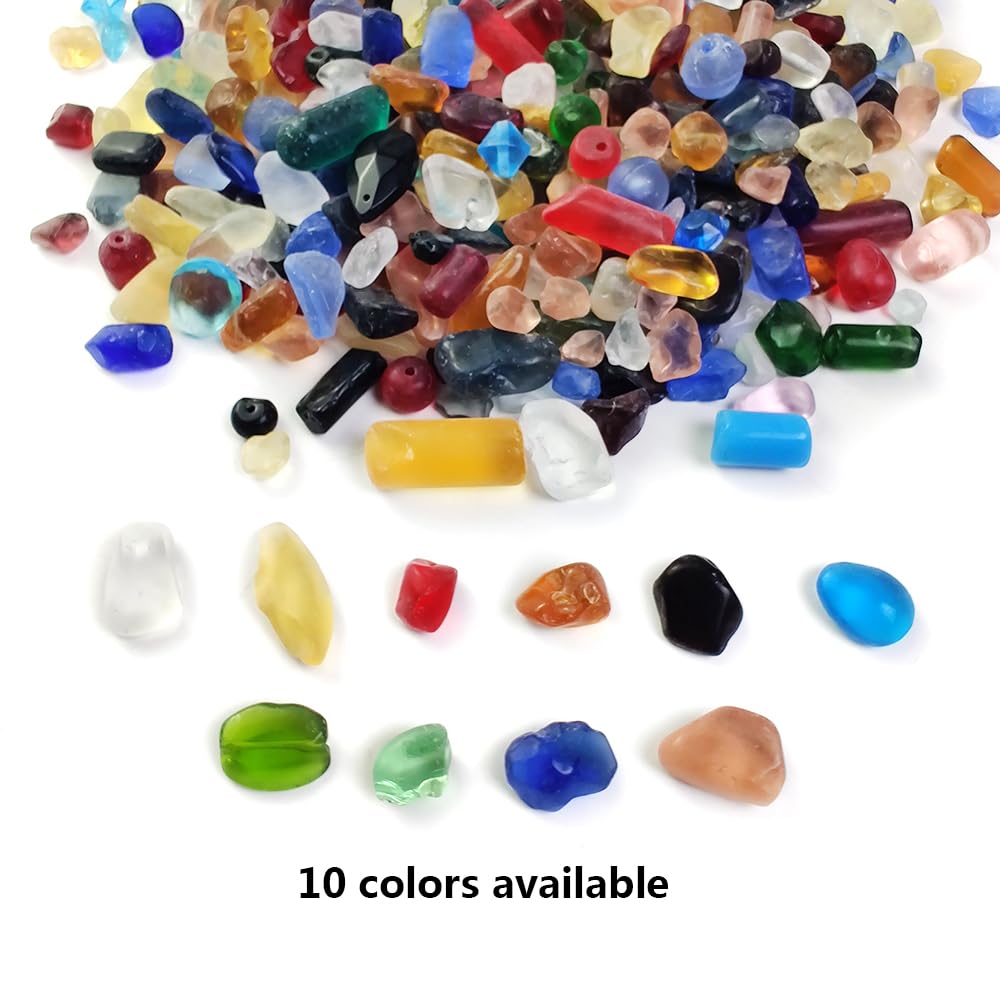 HappyFiller 5 LB Tumbled Glass Bead Stones,Matted Colorful Artificial Sea Glass Pebbles,Vase Fillers,Garden Landscape,Fountain Rocks,Aquarium Fish Tank Pea Gravel,Beach Theme,Resin Art