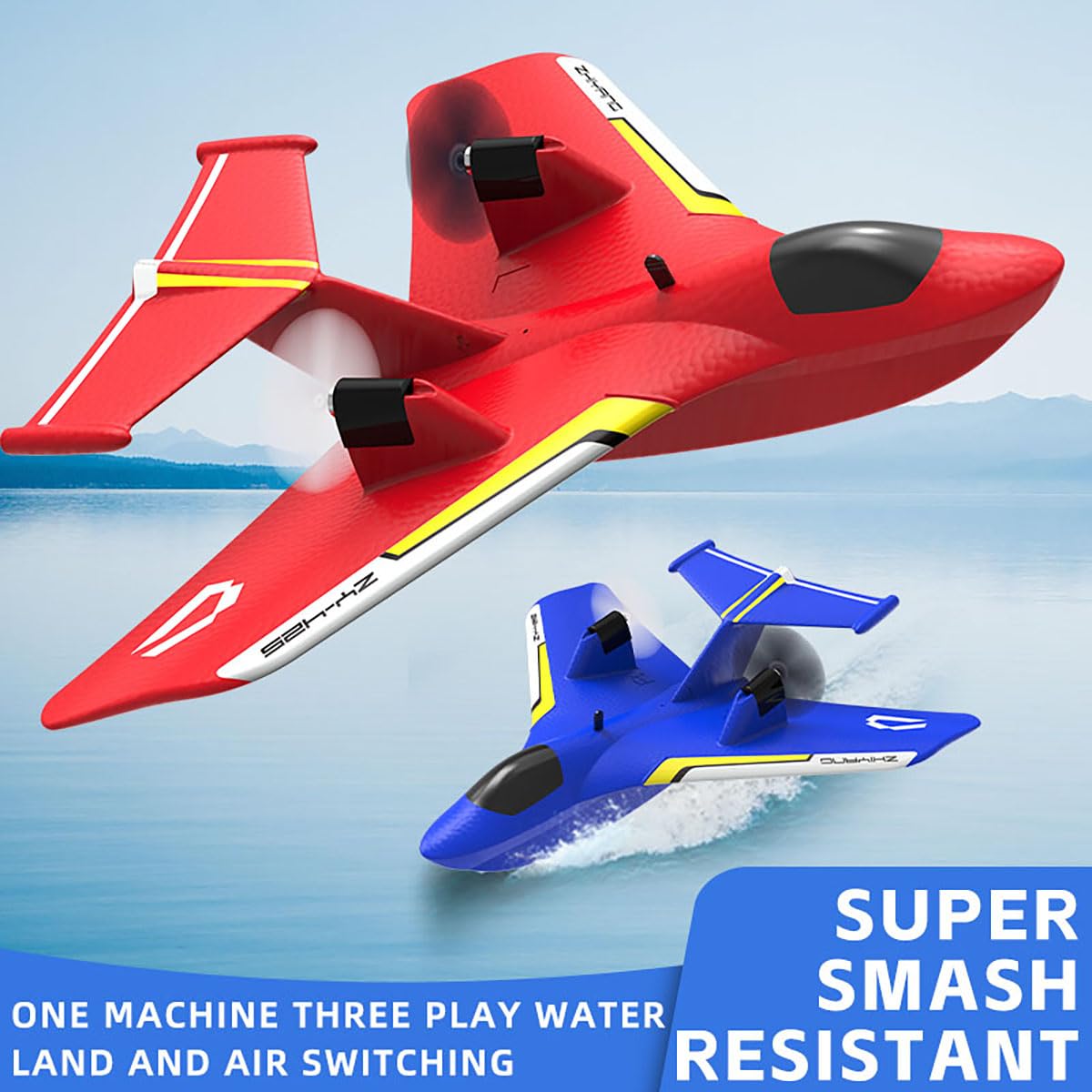 ANTSIR Remote Control Airplanes for Kids 2.4Ghz RC Water Plane Gifts for Boys Age 8-13 Year Old Easy to Fly Mini Glider with Gyro/Lights/2 Batteries Cool Toys for Birthday Christmas(Red)