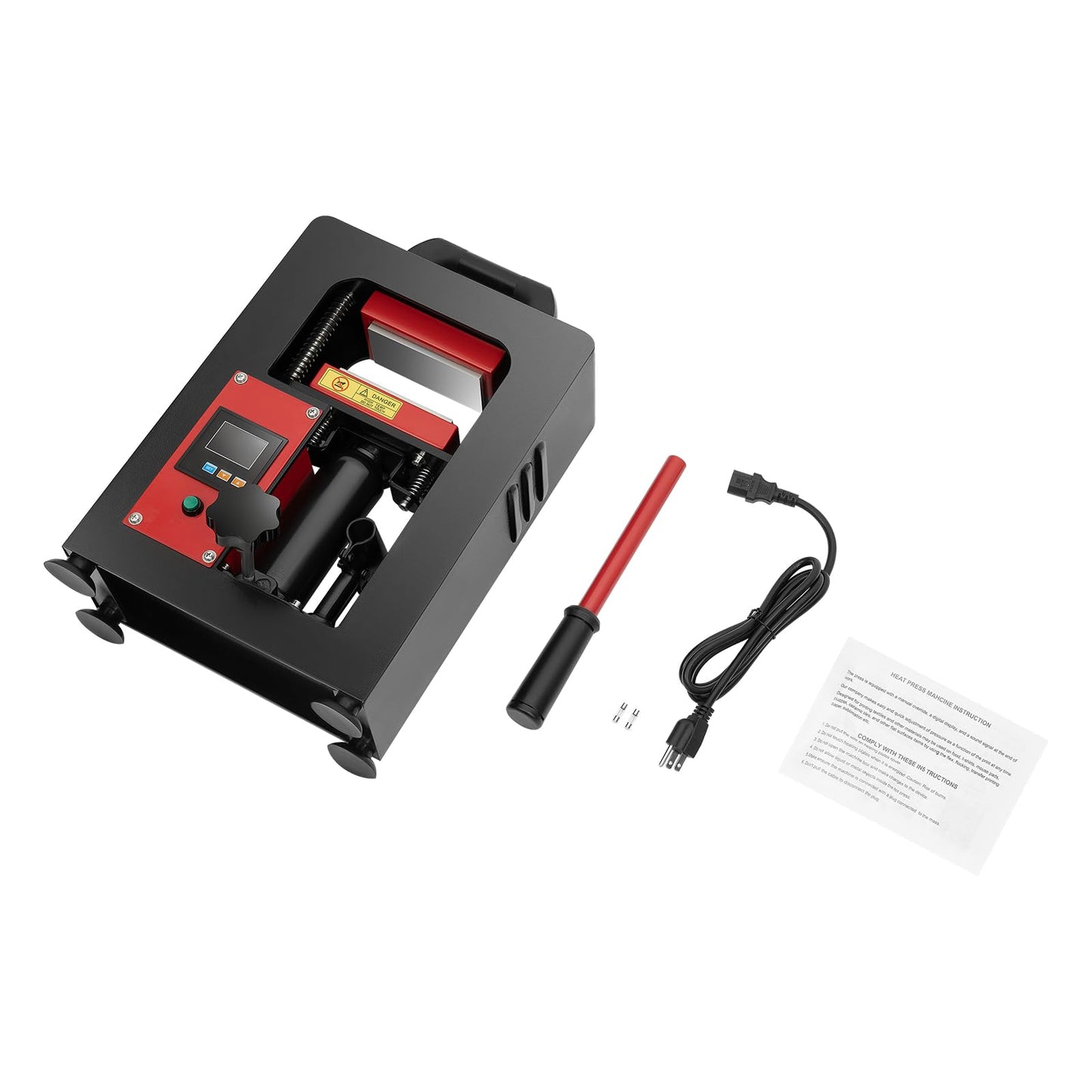5 Ton Hydraulic Heat Press Machine with Dual 2.4"X4.7" Dab Heated Plates 900W