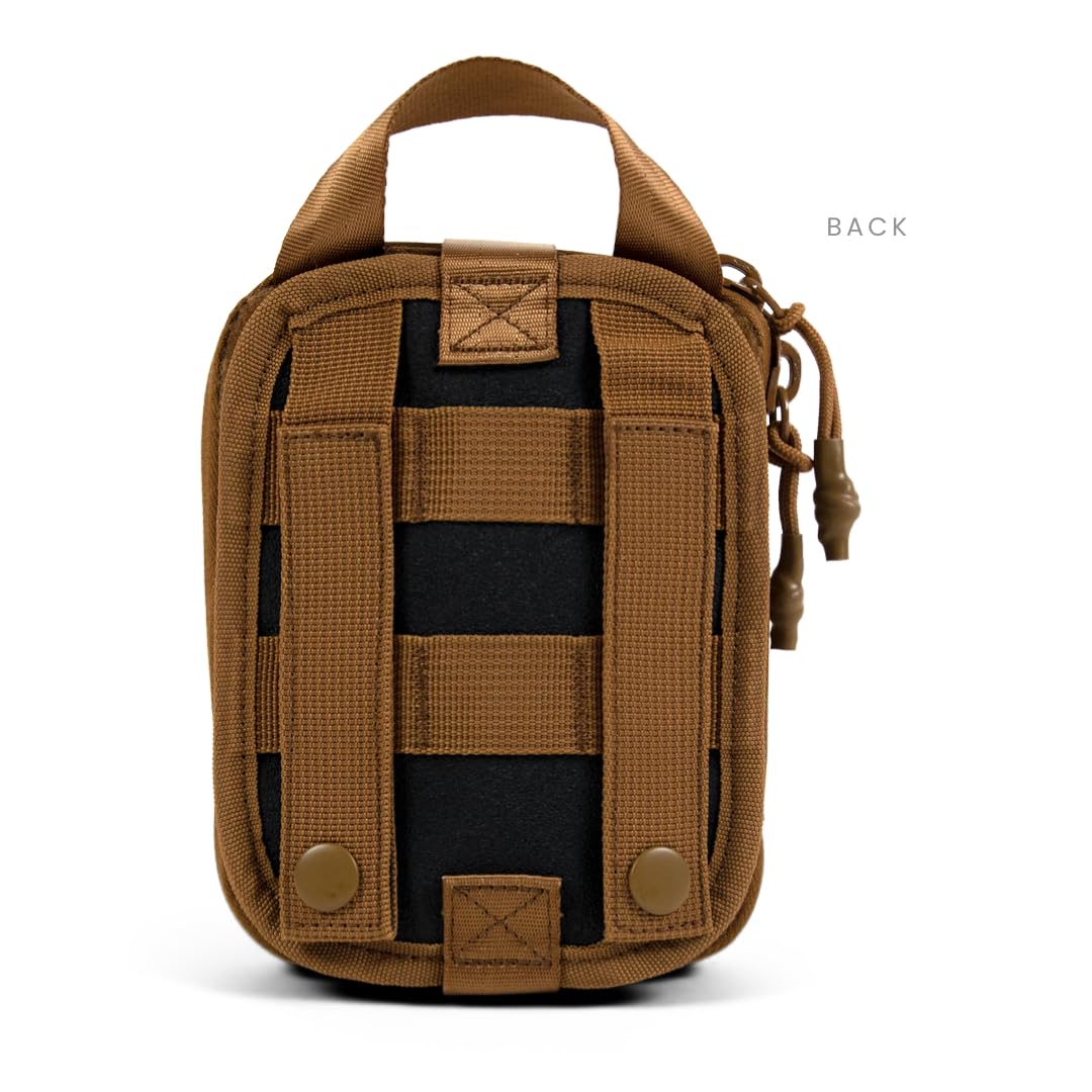 My Medic Sidekick - Camping Hiking and Backpacking First Aid Kit - 70 Items - HSA and FSA Eligible - Small Ifak Great for Travel or Motorcycle - Portable Emergency Kit – Coyote