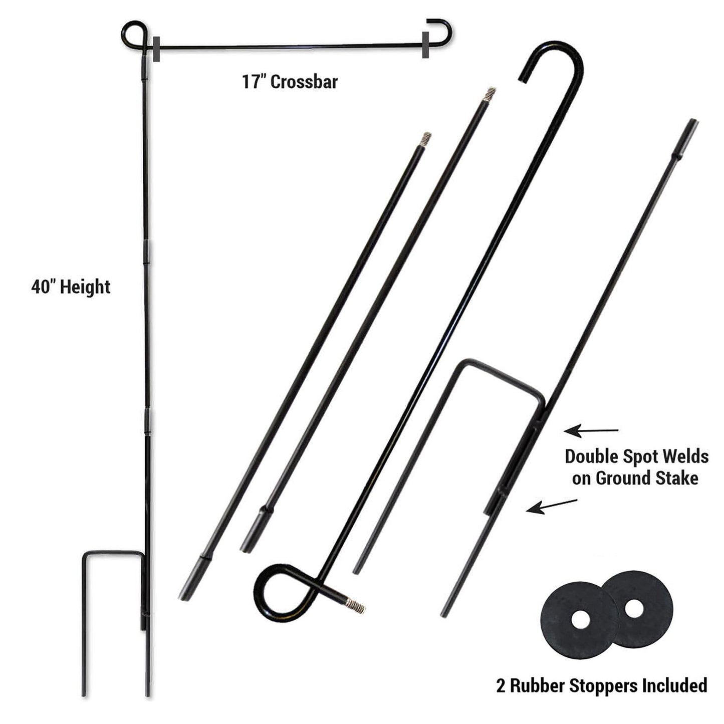 Army Veteran Garden Flag with Stand Holder