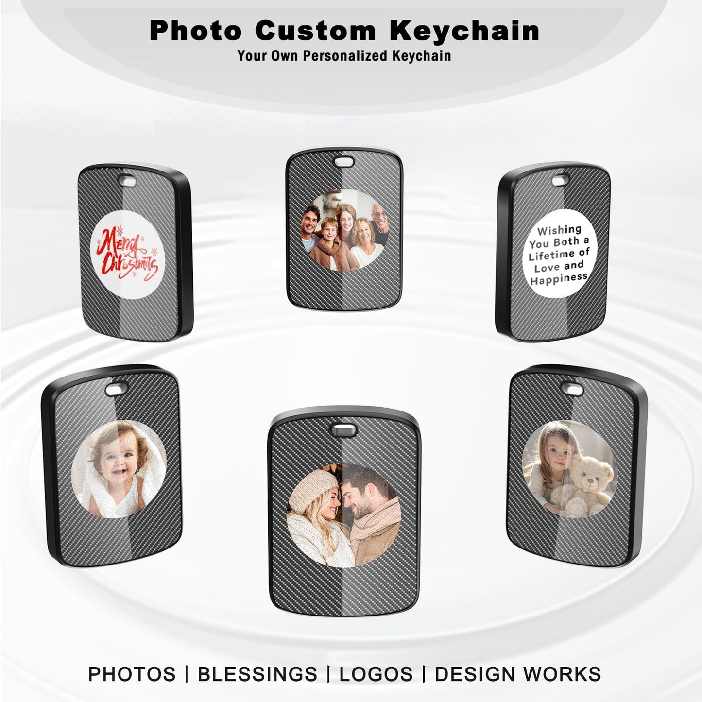 for mom, Customized Keychain with Picture, Personalized Photo Keychain with Build-in Find My Tracker, Contact Information, iOS 14.0 and Up - Perfect for Mother's Day&Birthday,Wedding,Everyday Gifting
