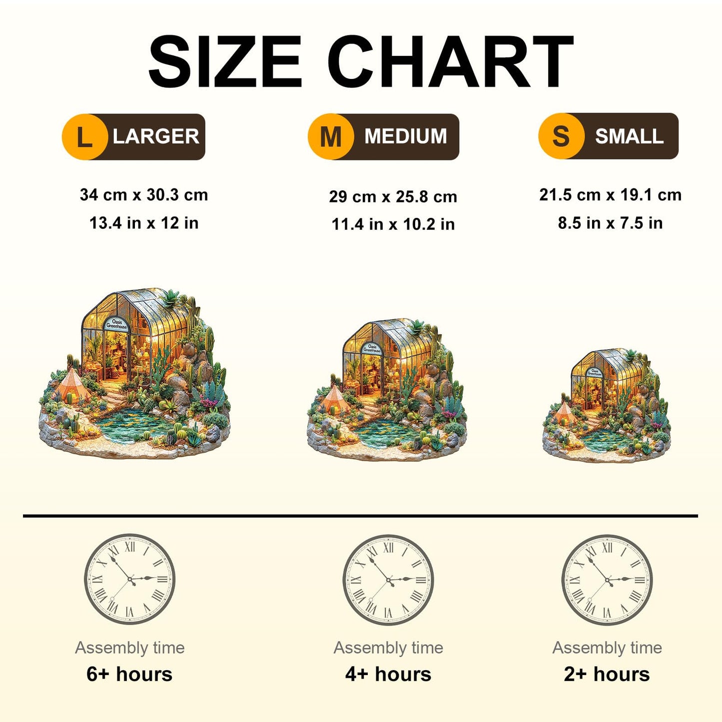 Wooden Puzzles for Adults, Oasis Greenhouse Wooden Jigsaw Puzzle, Wood Puzzles Adult, Unique Shape 3D Visual Flat Puzzle Home Decor Gifts for Puzzle Lovers & Friends (M-11.4 * 10.2 in-175pcs)