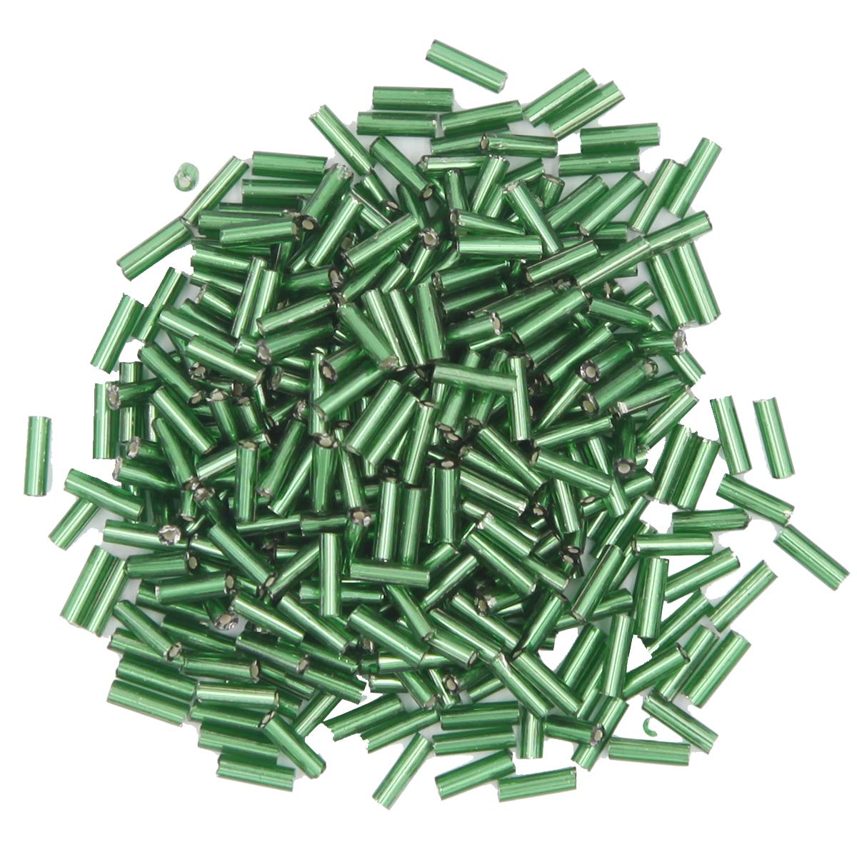 EuTengHao 9600pcs Tube Beads Kit Glass Bugle Seed Beads Small Craft Beads for DIY Bracelet Necklaces Crafting Jewelry Making Supplies with Two Crystal String (7mm, 400 Per Color, 24 Colors)