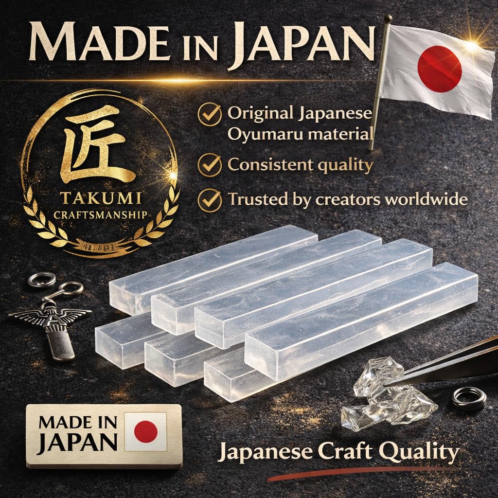 Polaris Poodle Oyumaru Clear Reusable Thermoplastic Mold Material ā Clear Instant Mold for DIY Casting, Miniatures, Jewelry & Craft Duplication (8 Pack)