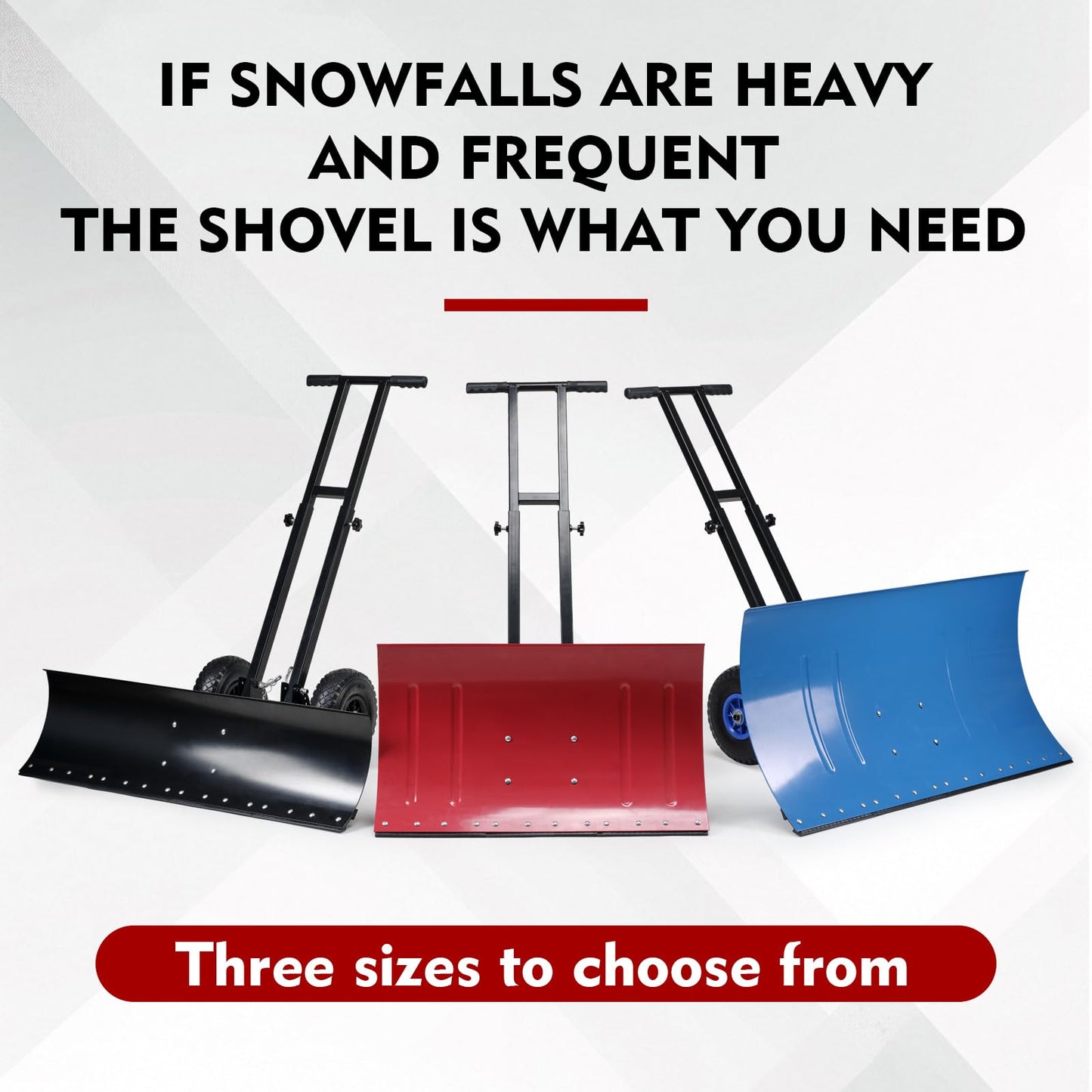 ONECHOI Snow Shovel with Wheels, 29X16.5inch Angled Steel Blade,Heavy-Duty Snow Shovel Pusher and Plow with Height Adjustable Handle for Driveway and Efficient Snow Removal (29 Inch X16.5 Inch)