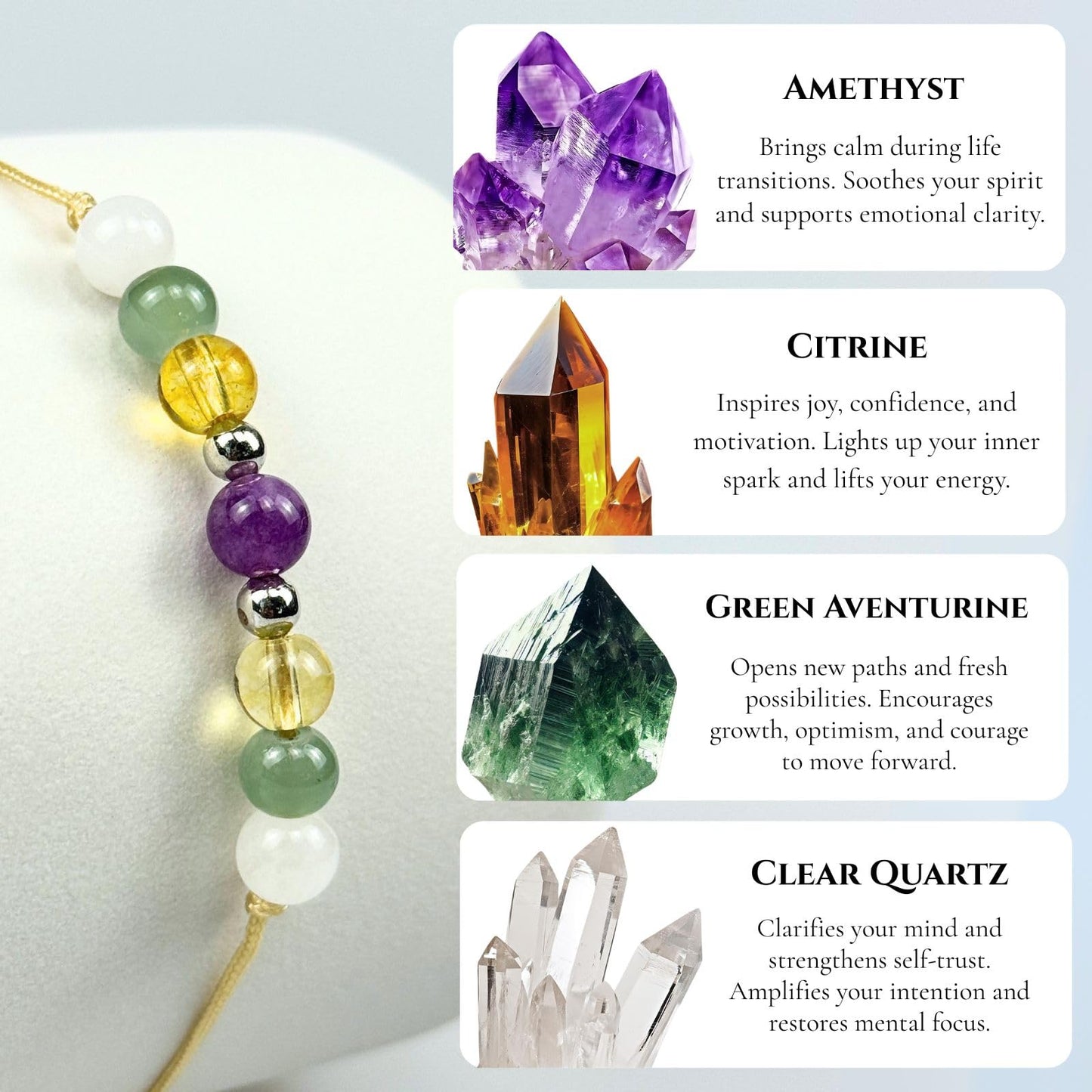 TLOEP New Chapter Crystal Bracelet – New Beginning Gift for Graduation, New Job, Career Change, or Farewell, Inspirational Jewelry for Women & Men (New Beginning)