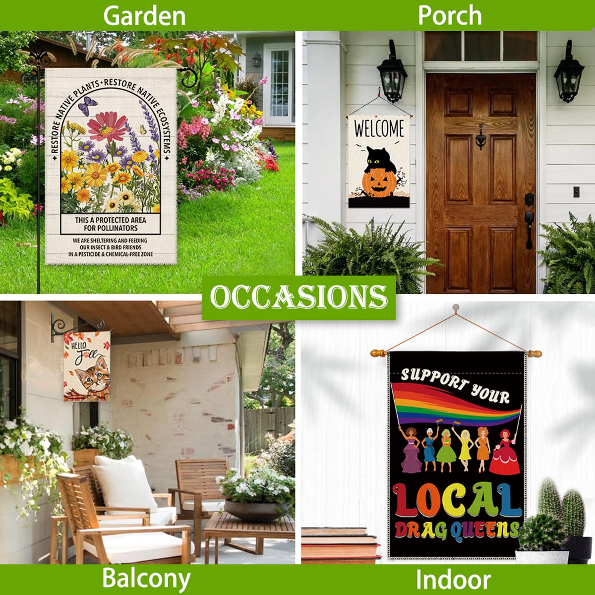 Hafhue A Crazy Dogs Live Here Do Not Knock They Will Bark Welcome Garden Flag, Yard Outdoor Farmhouse Home Decorations 12x18 In Waterproof Double Sided Printing, Funny Yard Flag Gift for Dog Lover
