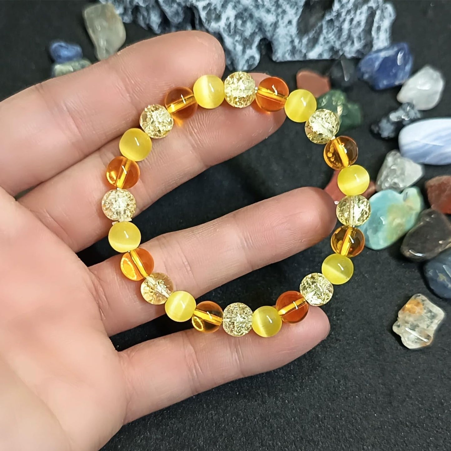 Long tiantian 3 PCS Money Bracelets Wealth Attraction for Women Green Jade Bracelet Feng Shui Bracelets Crystal Protection Jewelry Spiritual Gifts