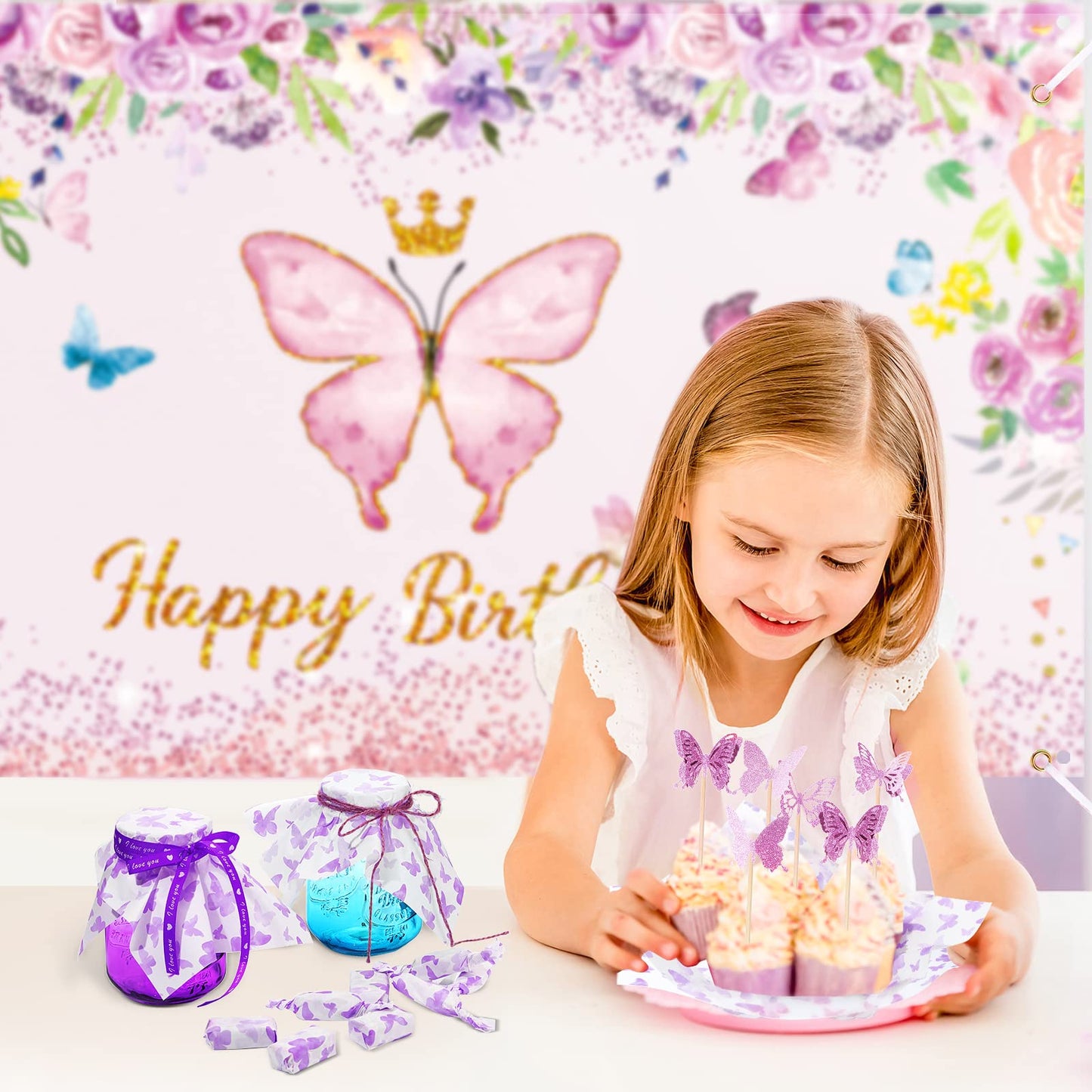 150 Pcs Wax Paper Sheets 7.8 x 9.8 Inche for Food Butterfly Deli Baking Wrapping Wax Paper Sheets Greaseproof Picnic Wrap Tissue for Hamburger Basket Sandwich Holiday Birthday Party Dessert(Purple)