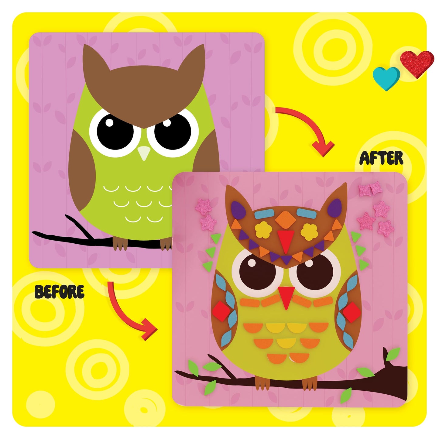 Dan&Darci Foam Sticker Art Craft for Kids - Toddler Arts & Crafts for Ages 3-5 - Boys 4-6 Birthday Gift - DIY Kid Activities Ages 3 4 5 6 Years - 4 Year Old Boy Gifts - Mess Free Craft Activity