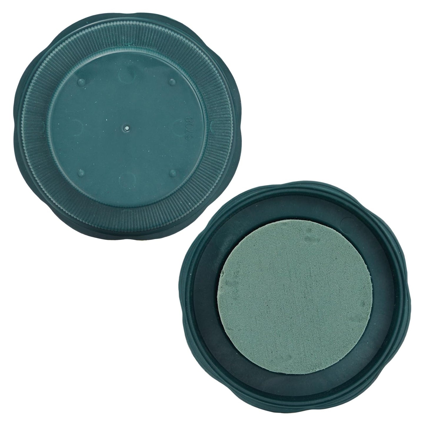 Juvale Flower Arrangements Supplies Wet Floral Foam Round - 6-Pack 4.7 x 2 in Round Green Plastic Vase Inserts - Floral Supplies for Fresh Flowers