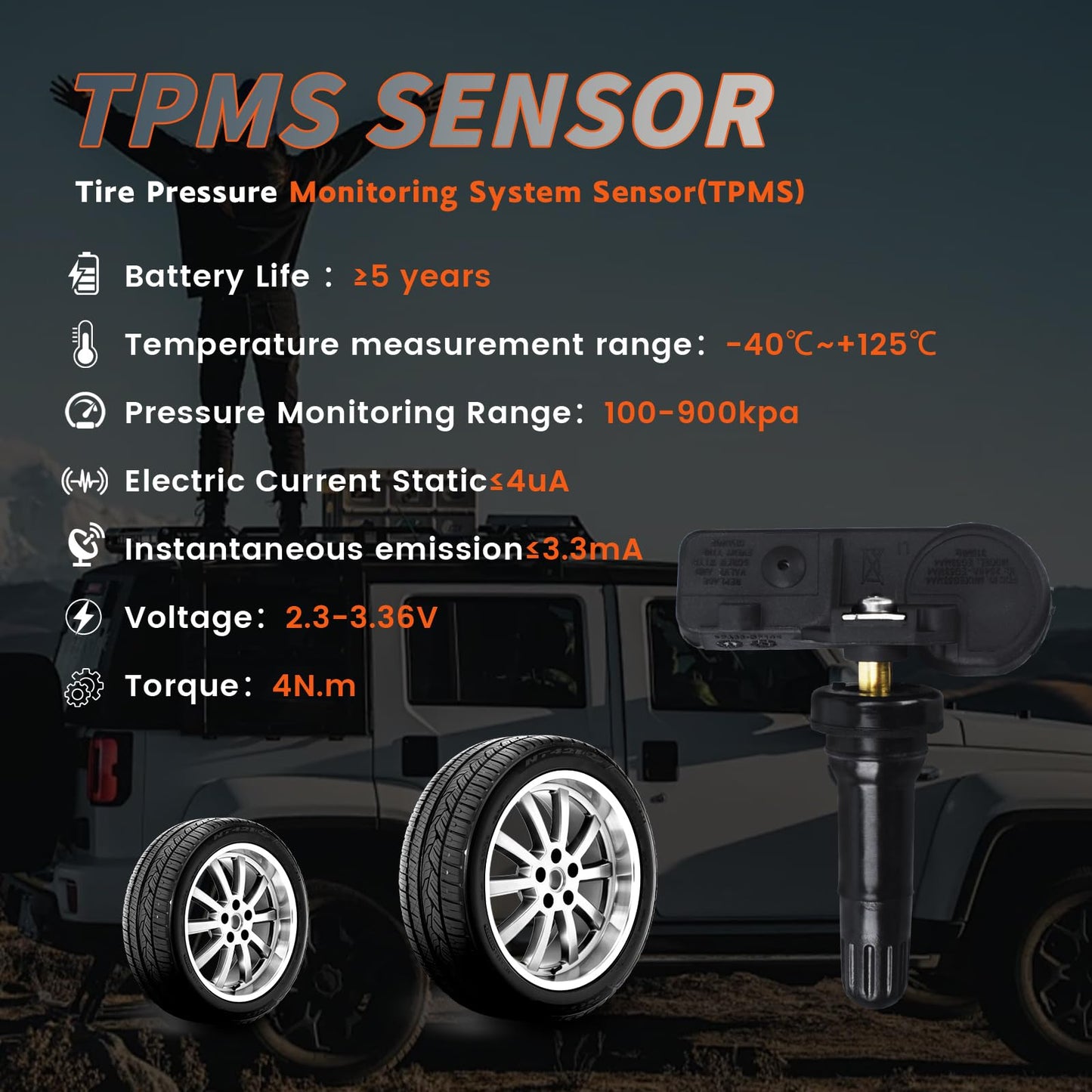 ATURMC Set of 4 TPMS Sensor Tire Pressure Monitoring Sensor 315MHz Compatible with Subaru Lion Outback B9 Chipeng OEM - Replaces# 28103AG00A
