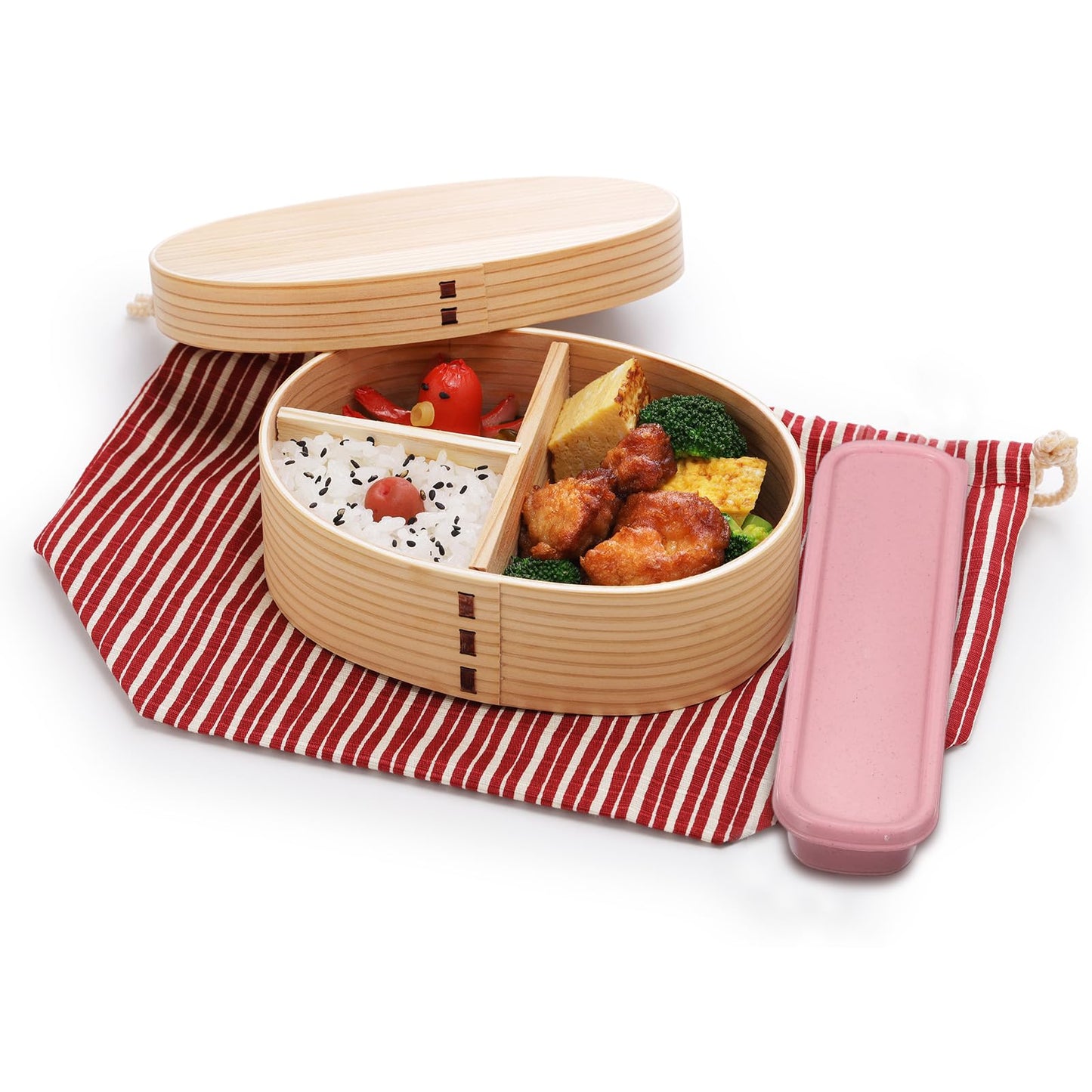 uxcell 2 Pcs Travel Utensil Holders with Case, 10.8" Portable Flatware Box with Slot Stand Reusable Plastic Travel Cutlery Case for Fork Spoon Chopsticks Lunch Box, Pink (Flat Cover)