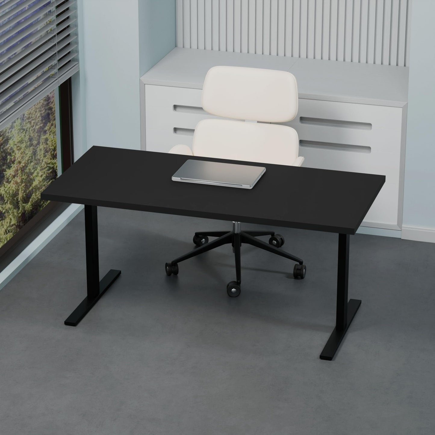OfficeSimpli 48 x 30 Inch Desk Top, Made in USA Replacement Table Top for Sit-to-Stand Adjustable Desk Frame, Workbench or Countertop for Classroom, Home and Office (Desk Top Only) - Black
