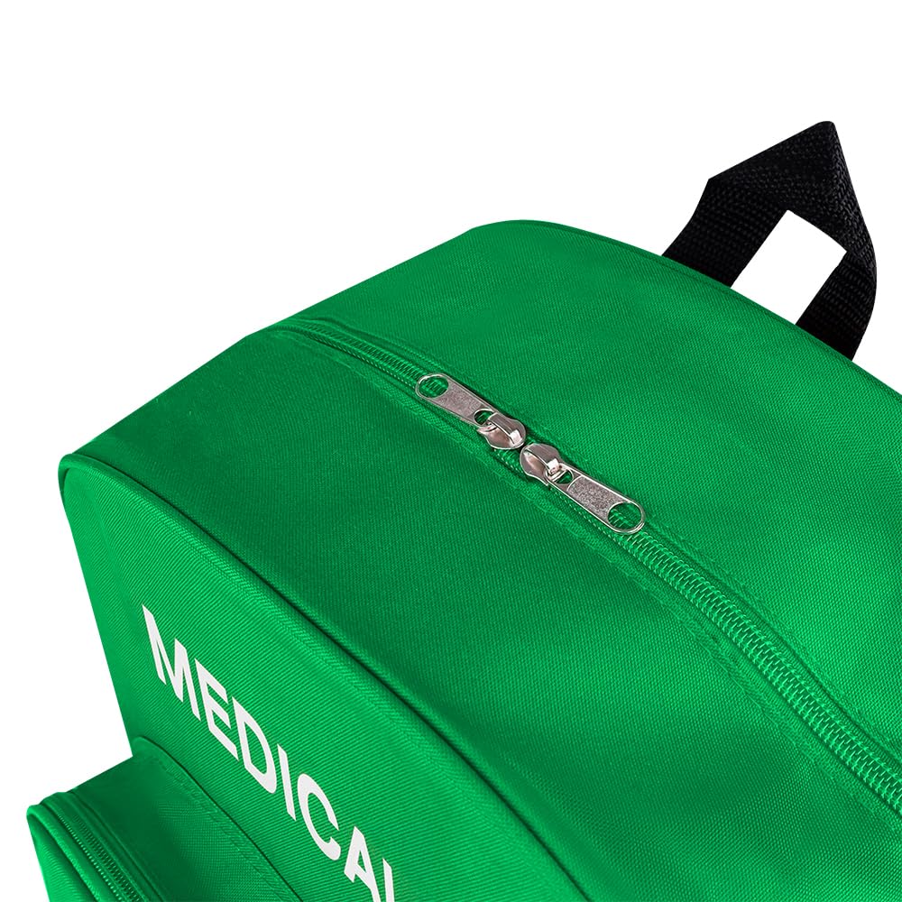 PAXLAMB Red First Aid Bags Empty First Aid Backpack Empty Medical Storage Bag for First Aid Kits Pack Emergency Hiking Backpacking Camping Cycling Riding Climbing Travel Car (Green)