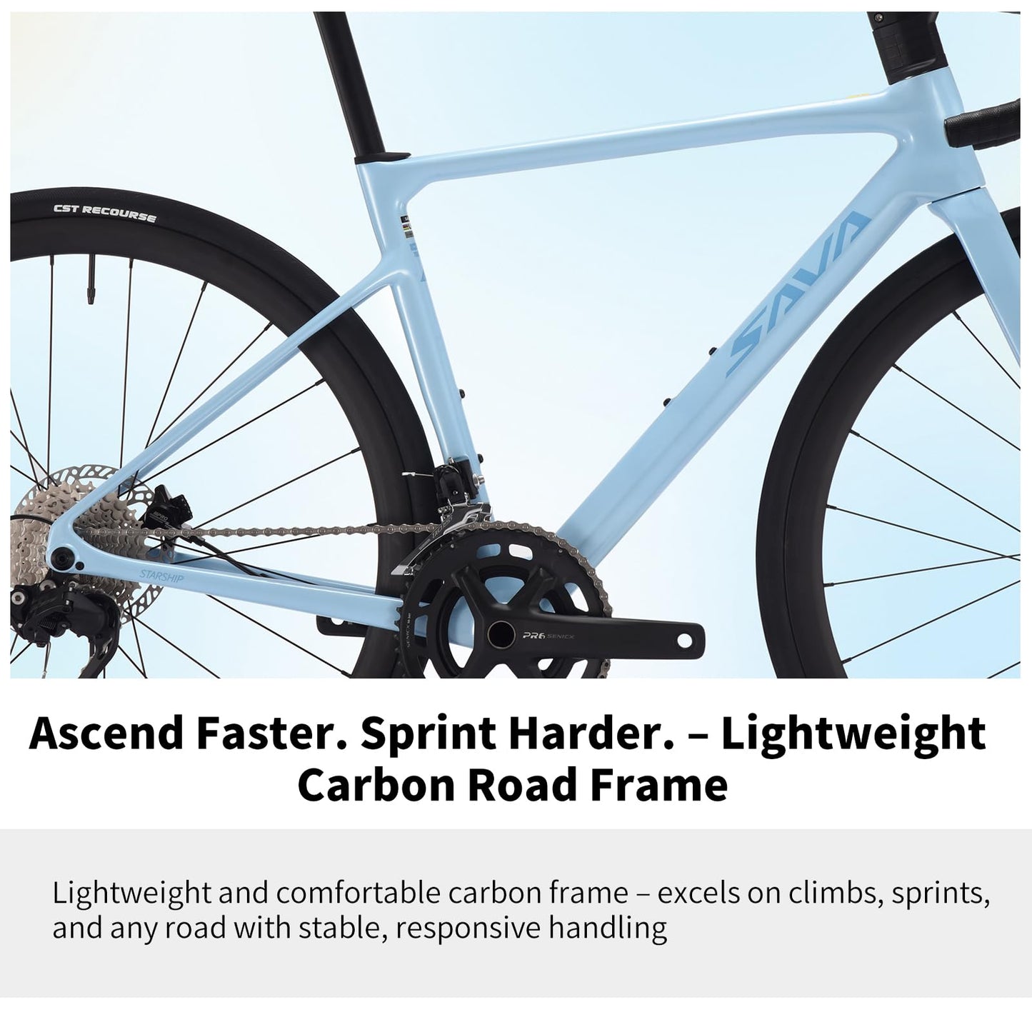SAVADECK Carbon Fiber Lightweight Road Bike – Full Carbon Frame, Fork, Handlebar & Seatpost, Hydraulic Disc Brake with Shimano 105 R7100 24-Speed Drivetrain – Racing Bicycle for Adults(White,54cm)