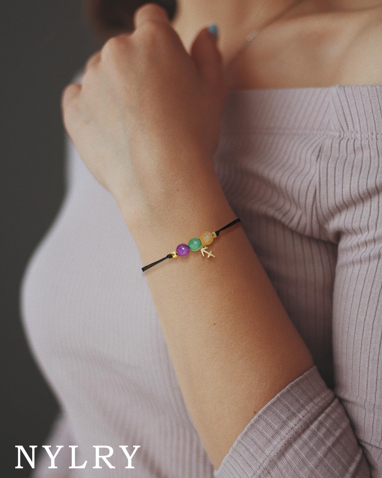 nylry Healing Crystal Zodiac Bracelets for Women Men 12 Constellation Bracelet Natural Stone Chakra Zodiac Sign Beaded Bracelets Astrology Birthday Healing Crystals Jewelry Gifts-Virgo