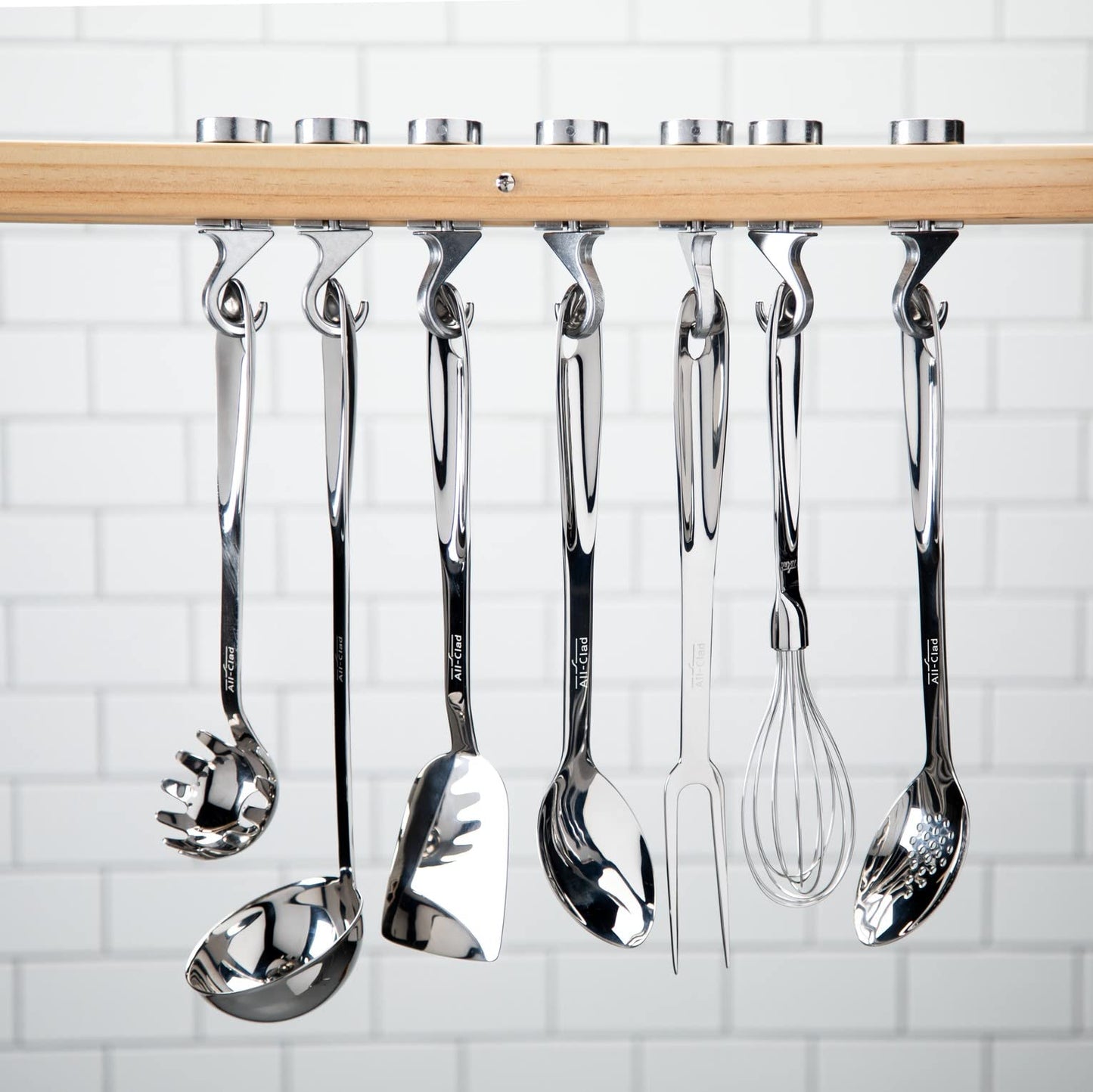All-Clad Specialty Stainless Steel Kitchen Gadgets Slotted Spoon Kitchen Tools, Kitchen Hacks Silver