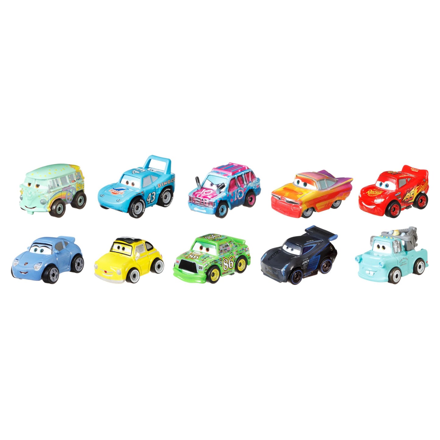 Mattel Disney Pixar Cars Mini Racers 10 Pack of Collectible Toy Vehicles for Kids & Collectors Ages 3 Years Old & Up (Amazon Exclusive)