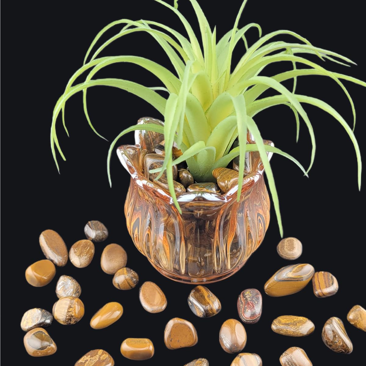 1,000 Carats Tiger's Eye Handpicked Tumbled Stones Crystals Chips Bulk Pocket Stones for Healing, Reiki, Meditation, Witchcraft and Home Decorations (Tiger's Eye)