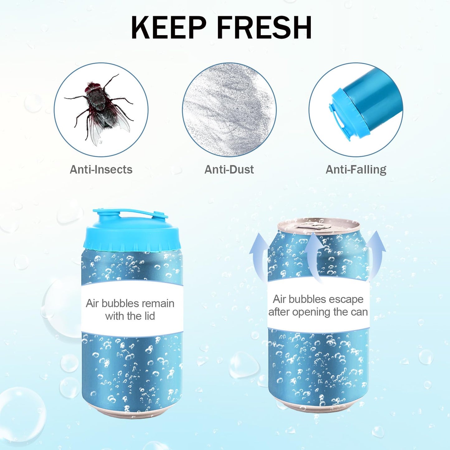 12 Pcs Soda Can Lids Set,Reusable Silicone Soda Can Cover Lids with Manual Openers,Spill-Proof Dust-Proof Lid,Cans Stoppers Protectors for Beer Cans Standard Beverage Juice(Colorful)