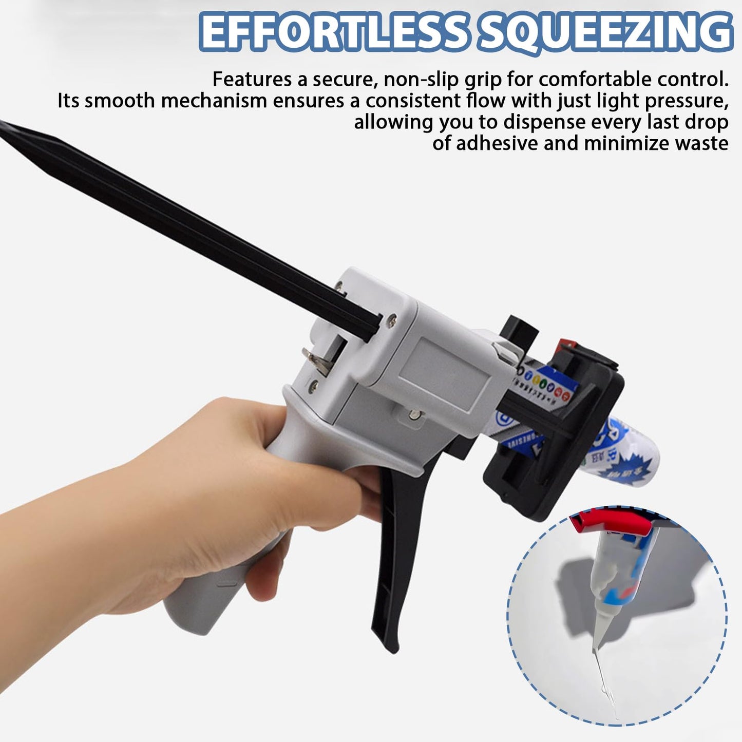 Xanadued Toothpaste Tube Gun, Toothpaste Tube Glue Gun, 704 Universal Glue Dispenser, Silicone Manual Glues Guns for DIY, Repair Tool Applications, Cream Adhesive