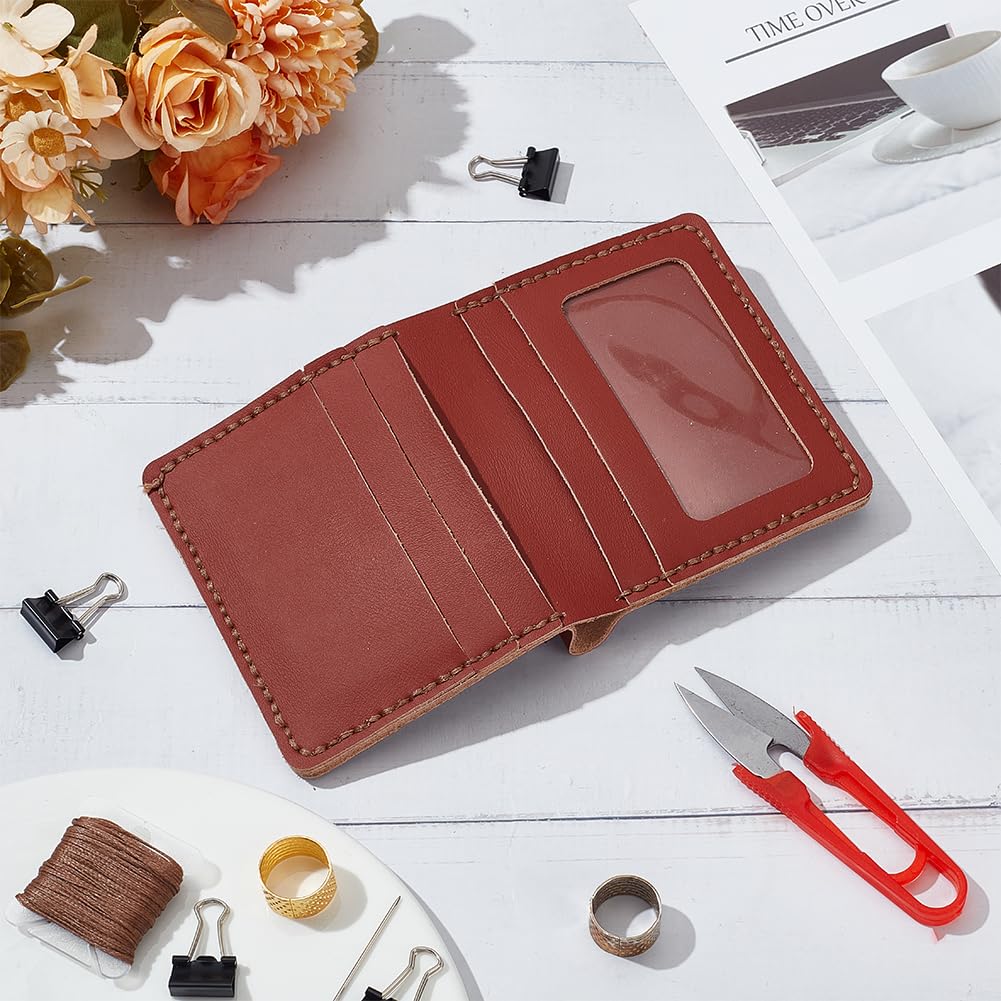ANATTASOUL DIY Wallet Kits for Men Trendy Credit Card Wallet Kit Set DIY Men's Classic Craft Tools Billfold Kit Handmade Wallet Gifts for Dad Friends Boyfriends Uncles Family