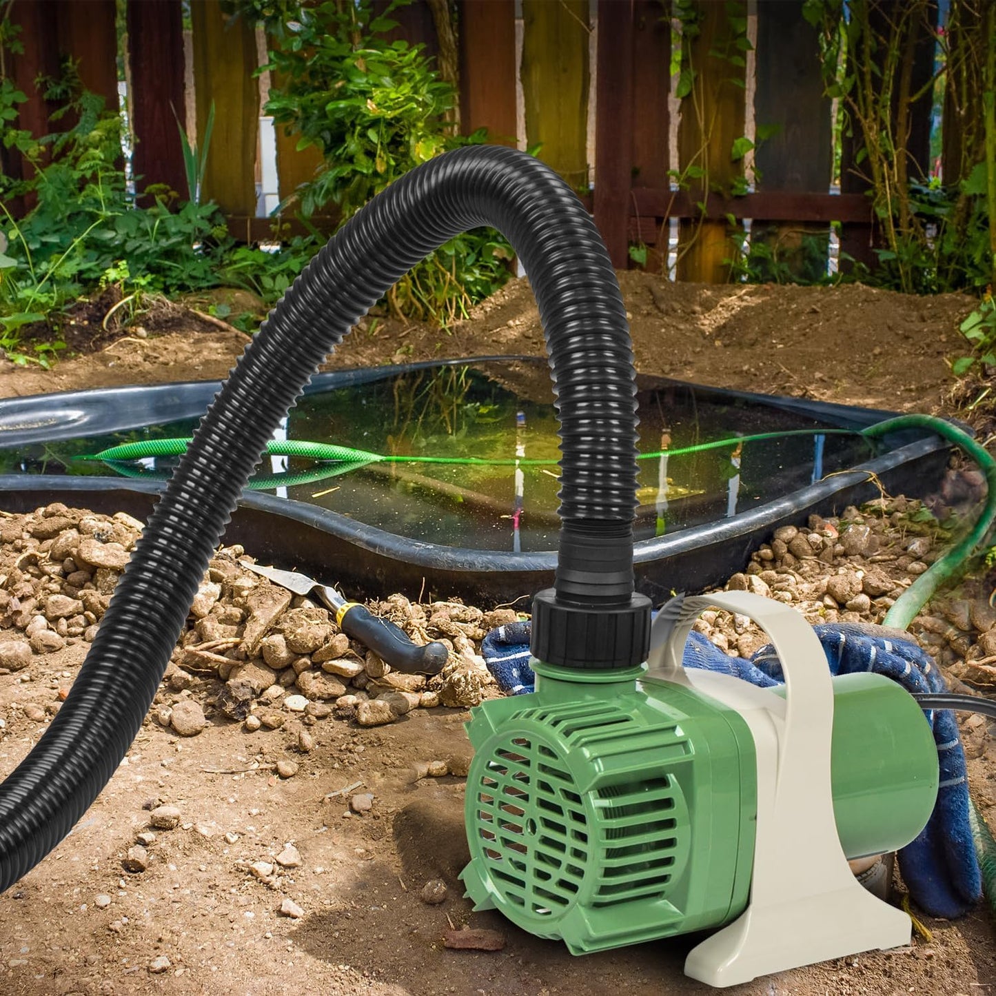 Prostormer 1/3HP Submersible Pond Pump, 3300GPH High Flow Water Pump with 16ft Lift Height, Garden Pumps, for Ponds, Fountains, Waterfalls, Hydroponics, Fish Tanks, Indoor & Outdoor Use