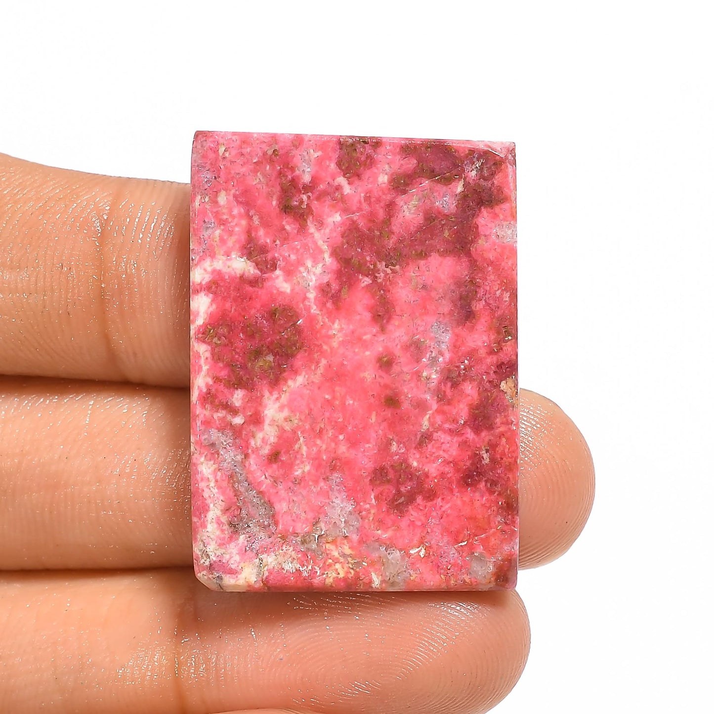 Amazing Gemstone Thulite Druzy Raw Crystals and Healing Minerals Stones, Natural Rocks for Wire Wrapping, Tumbling and DIY Raw Stones and Home Décor Crystals (1Piece)