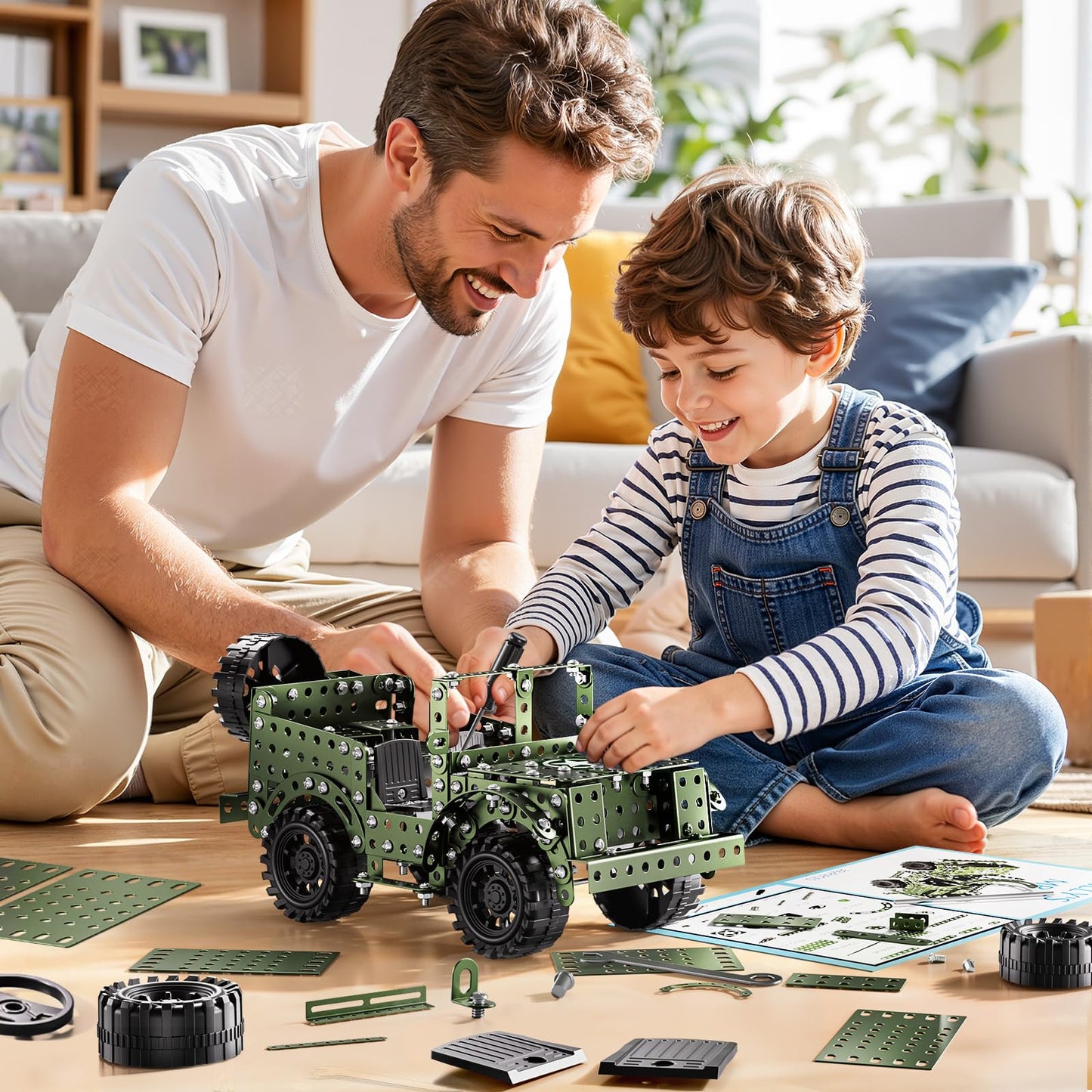 XINNOVEL Metal Model Truck Kits - STEM Projects for Kids Ages 8-12, Assembly Educational Building Toys Model Car Toys for Kids Boys Girls 8 9 10 11 12 Years Old