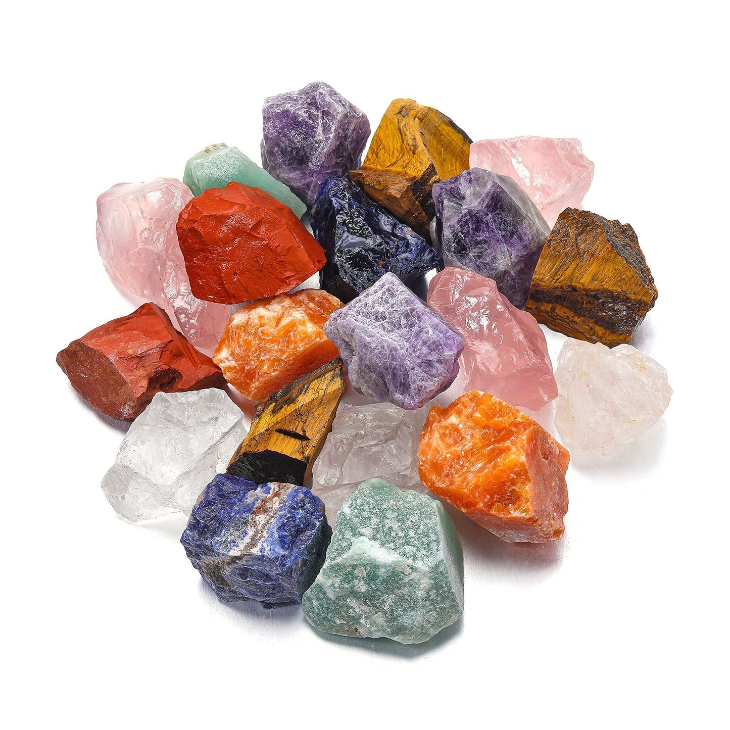 Top Plaza Bulk Amethyst Healing Crystals Rough Stones - Large 1" Natural Raw Stones Crystal for Reiki Healing, Wicca, witchcraft, Tumbling, Cabbing, Fountain Rocks, Decoration, Polishing 0.5lb