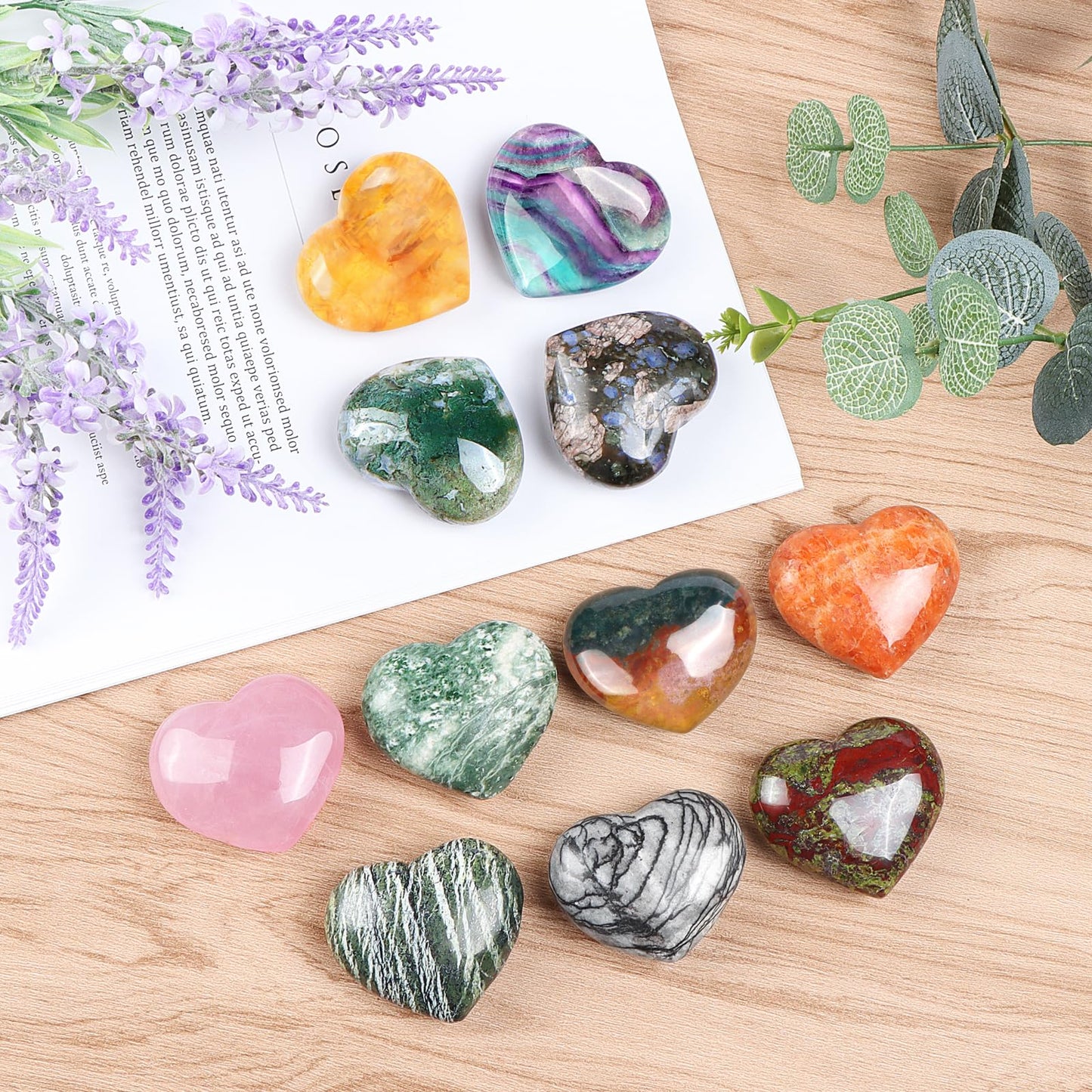 Artistone 2 Inch Citrine Crystal Heart Healing Crystals Heart Stones Polished Pocket Love Gemstones Chakra Balancing Meditation Massage Gift