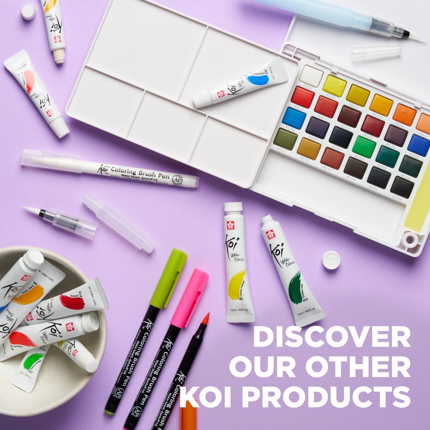 SAKURA XBR-48SA 48-Piece Koi Assorted Coloring Brush Pen Set